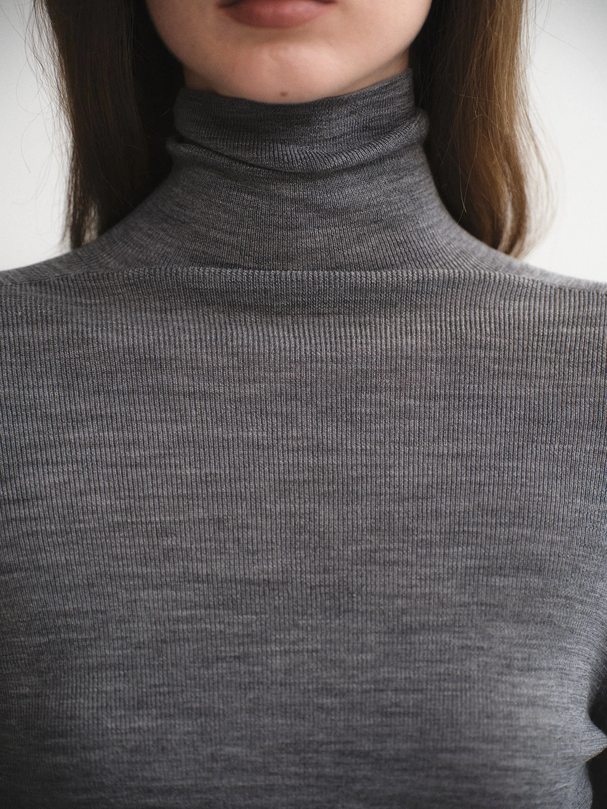 Fine-Knit Merino Turtleneck, Grey sold by Source Unknown product image thumbnail 2