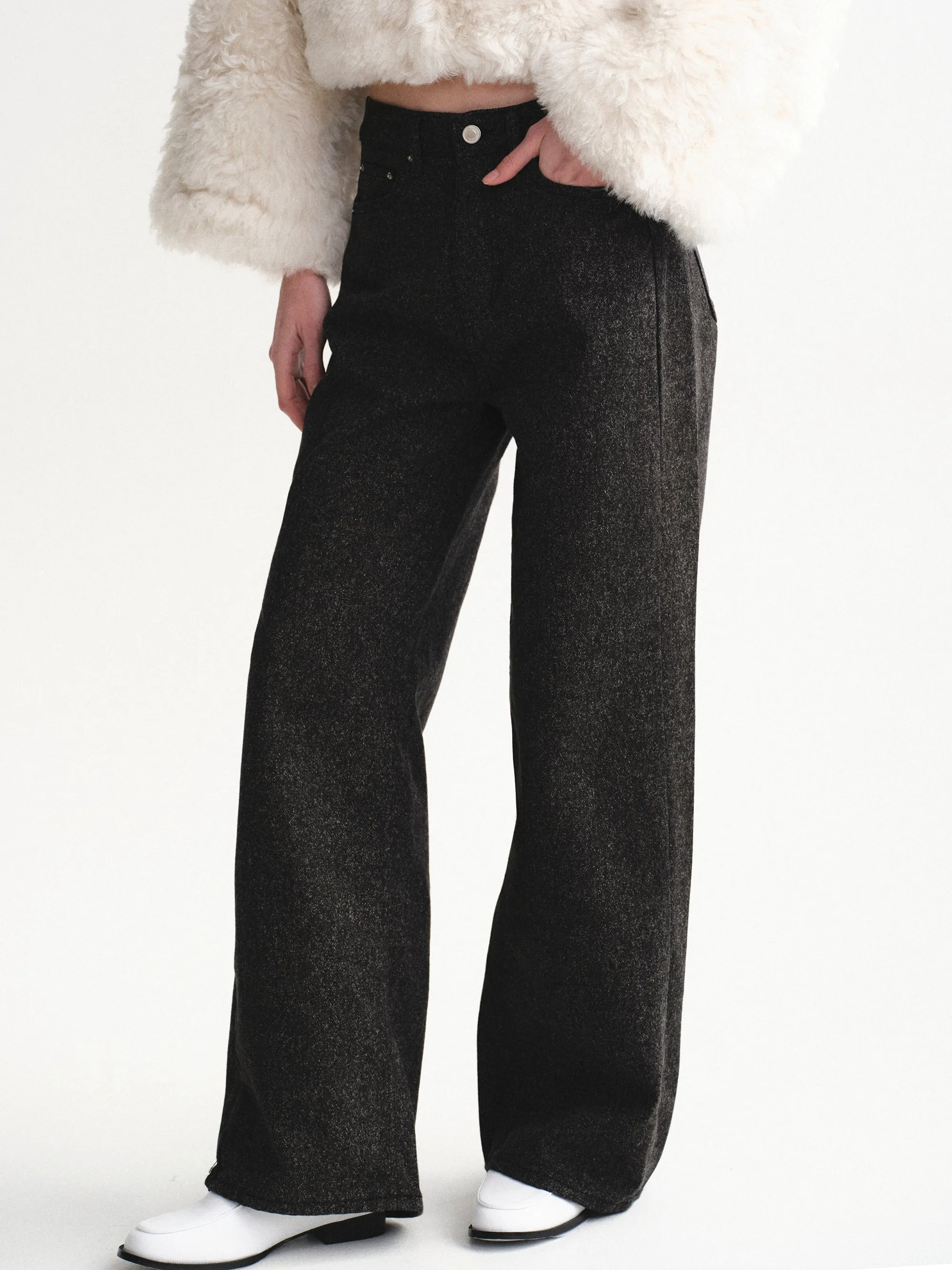 Heathered Loose Jeans, Black sold by Source Unknown product image thumbnail 3
