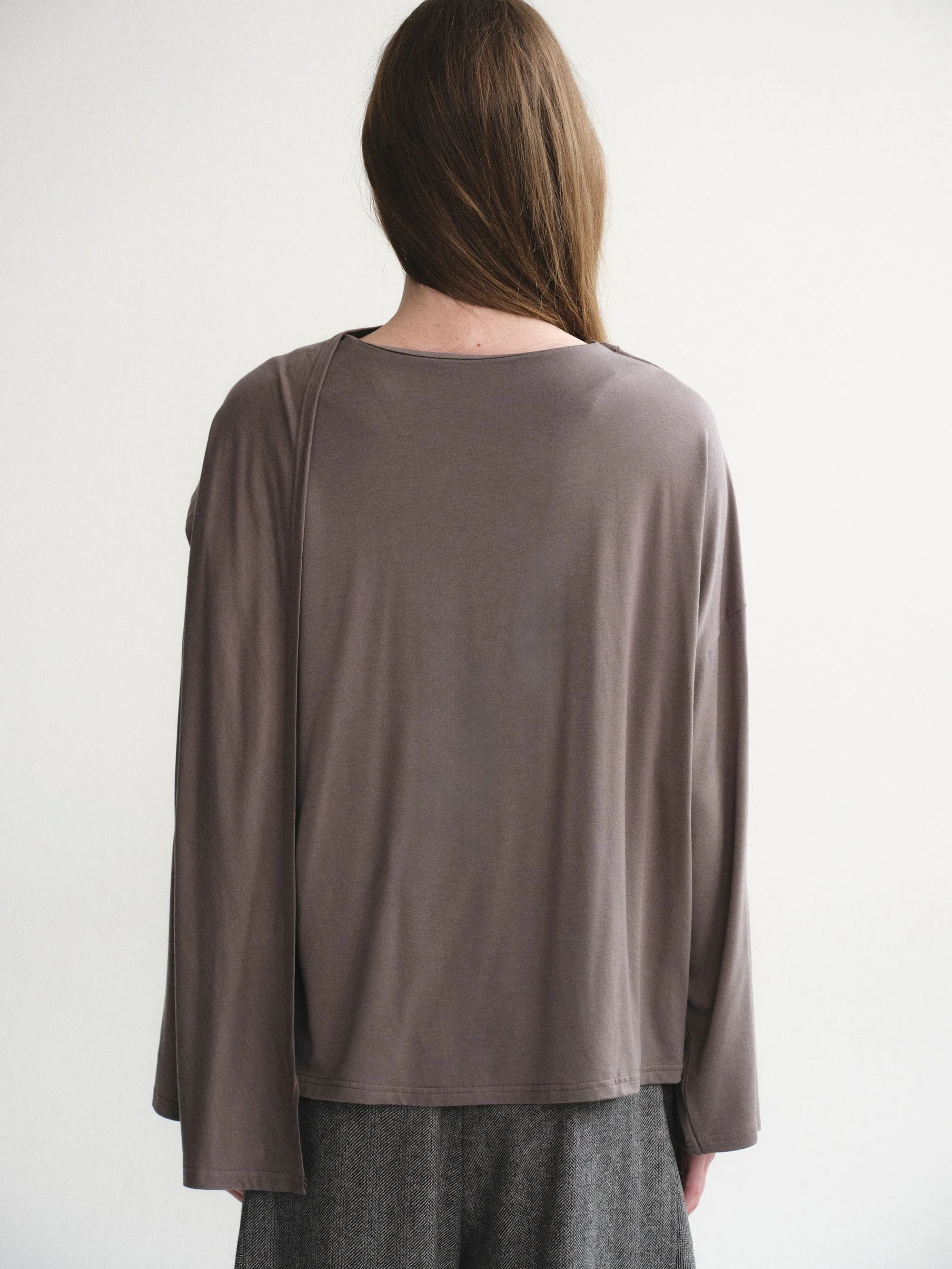 Scarf Detail T-Shirt, Graphite sold by Source Unknown product image thumbnail 5