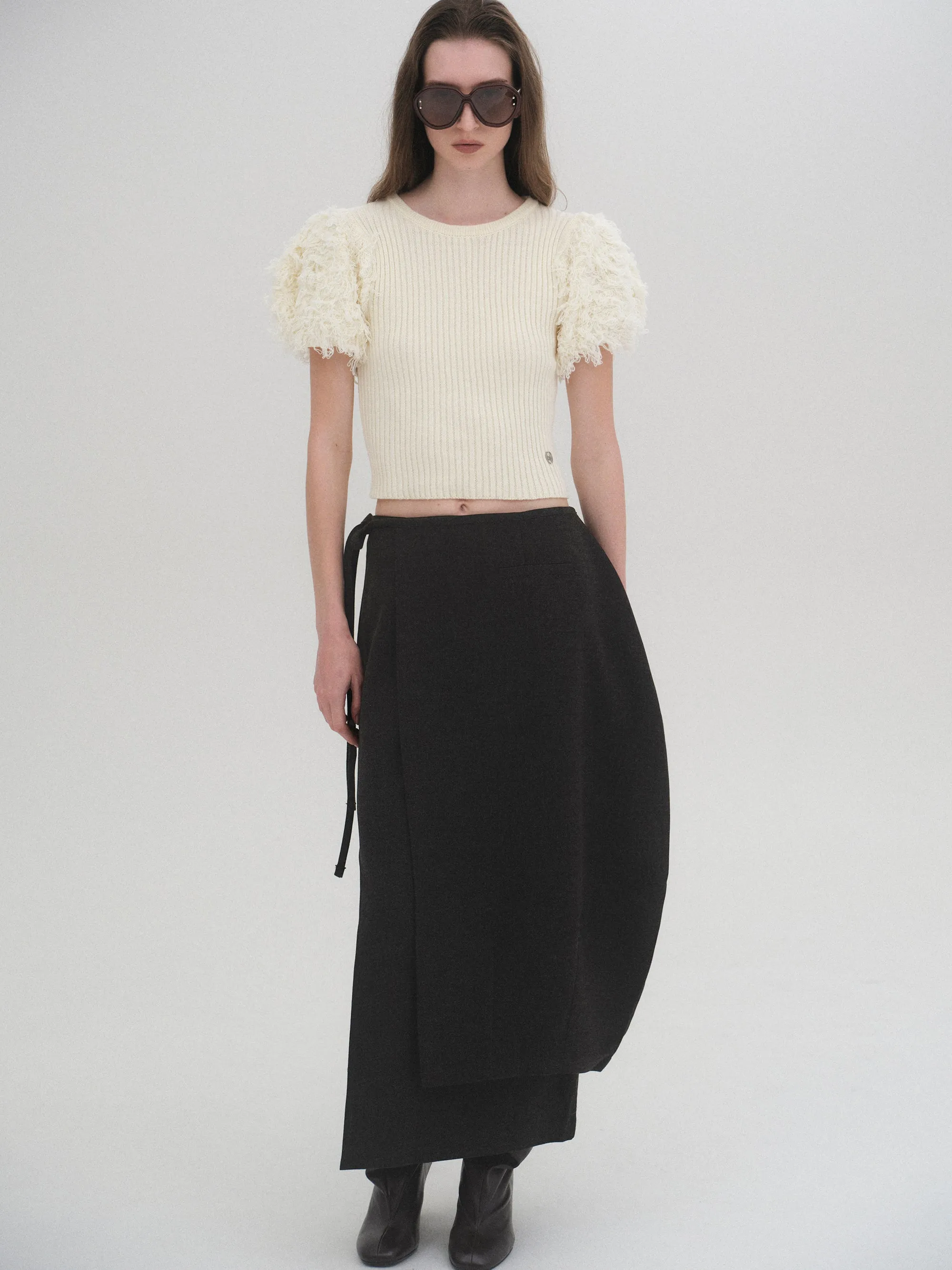 Faux Shearling Knit Top, Ivory sold by Source Unknown product image thumbnail 2
