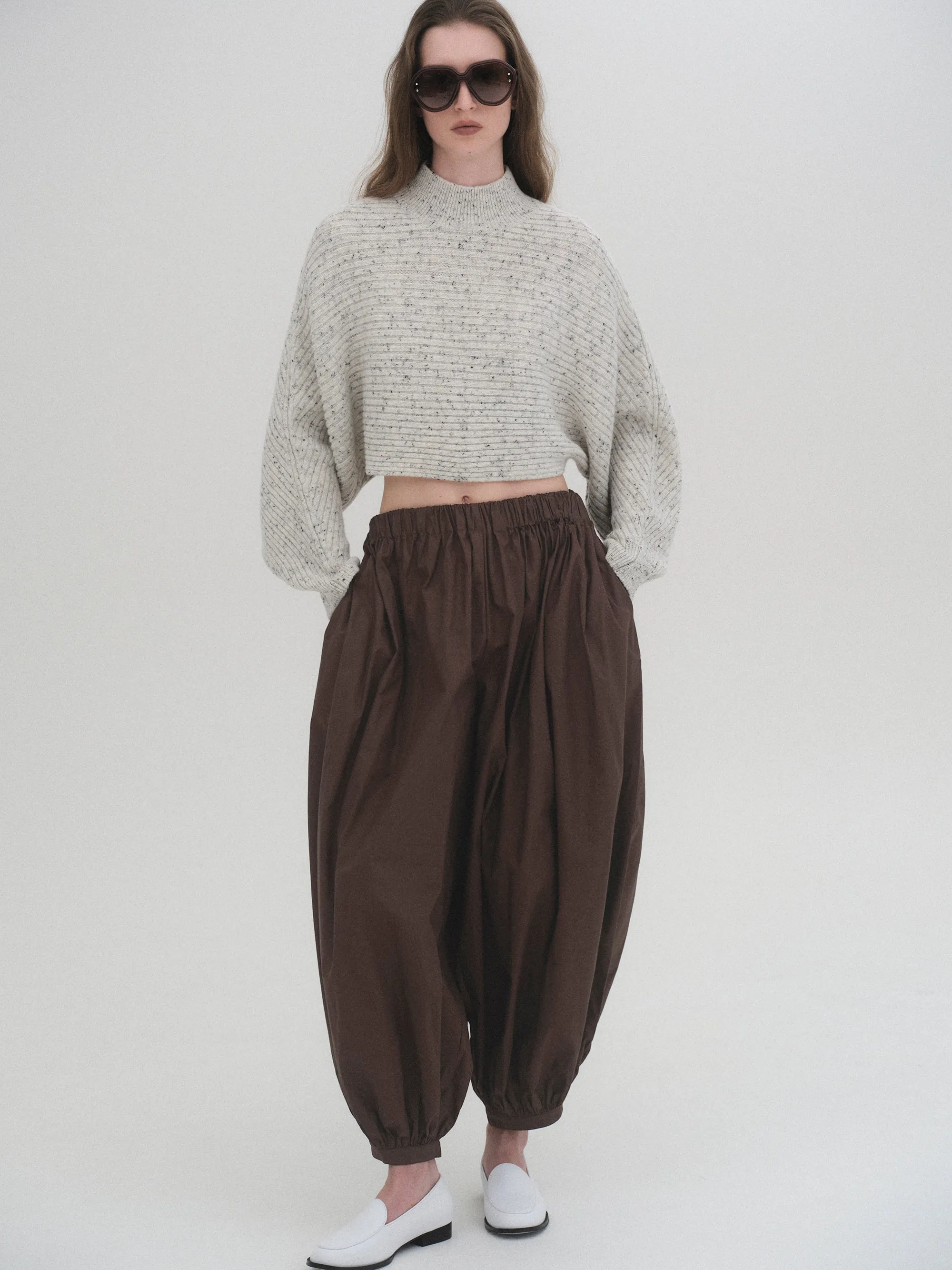 Wool Blend Balloon Knit, Oat sold by Source Unknown