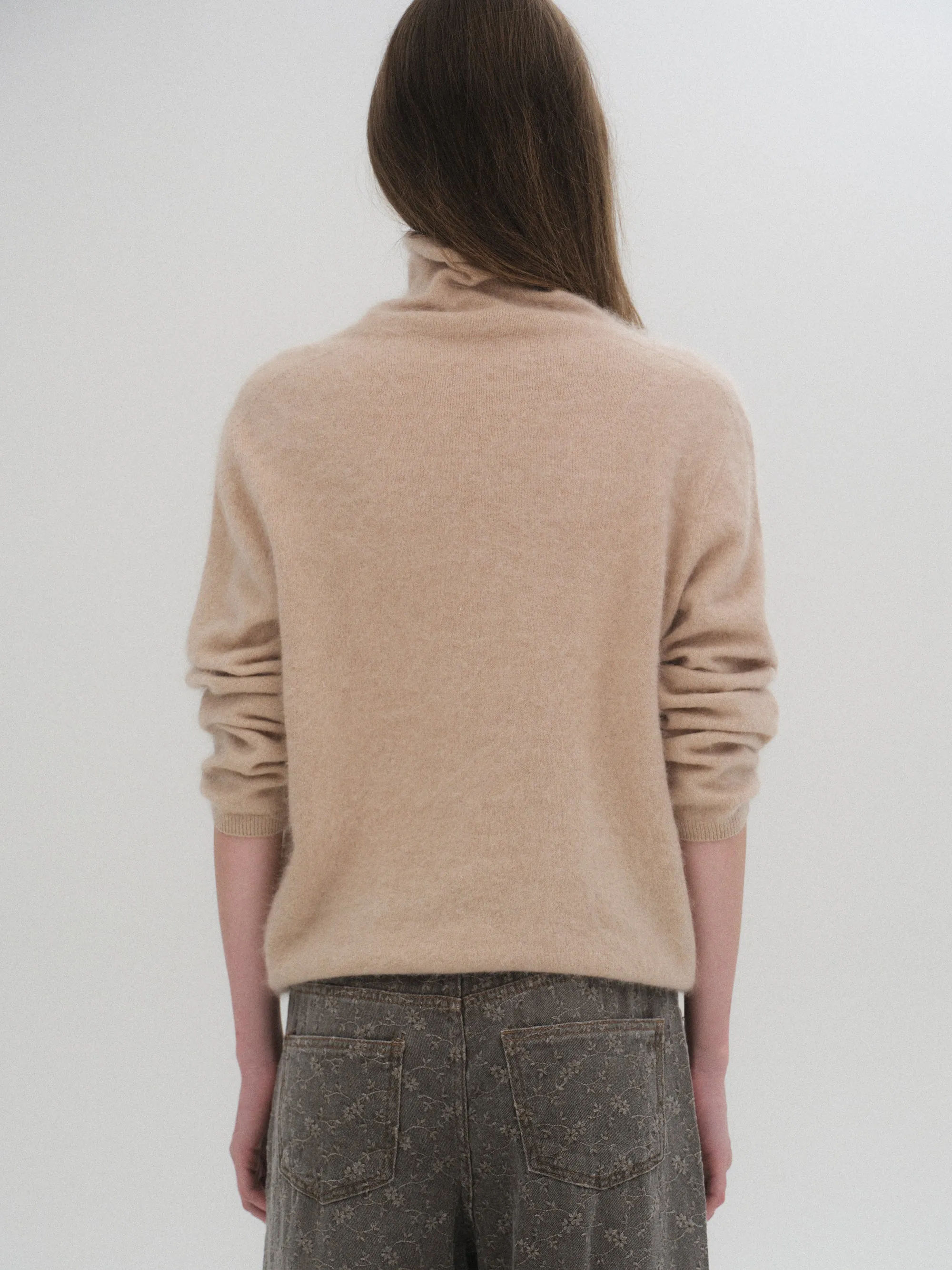 Wool-Cashmere Turtleneck Knit, Camel sold by Source Unknown product image thumbnail 4