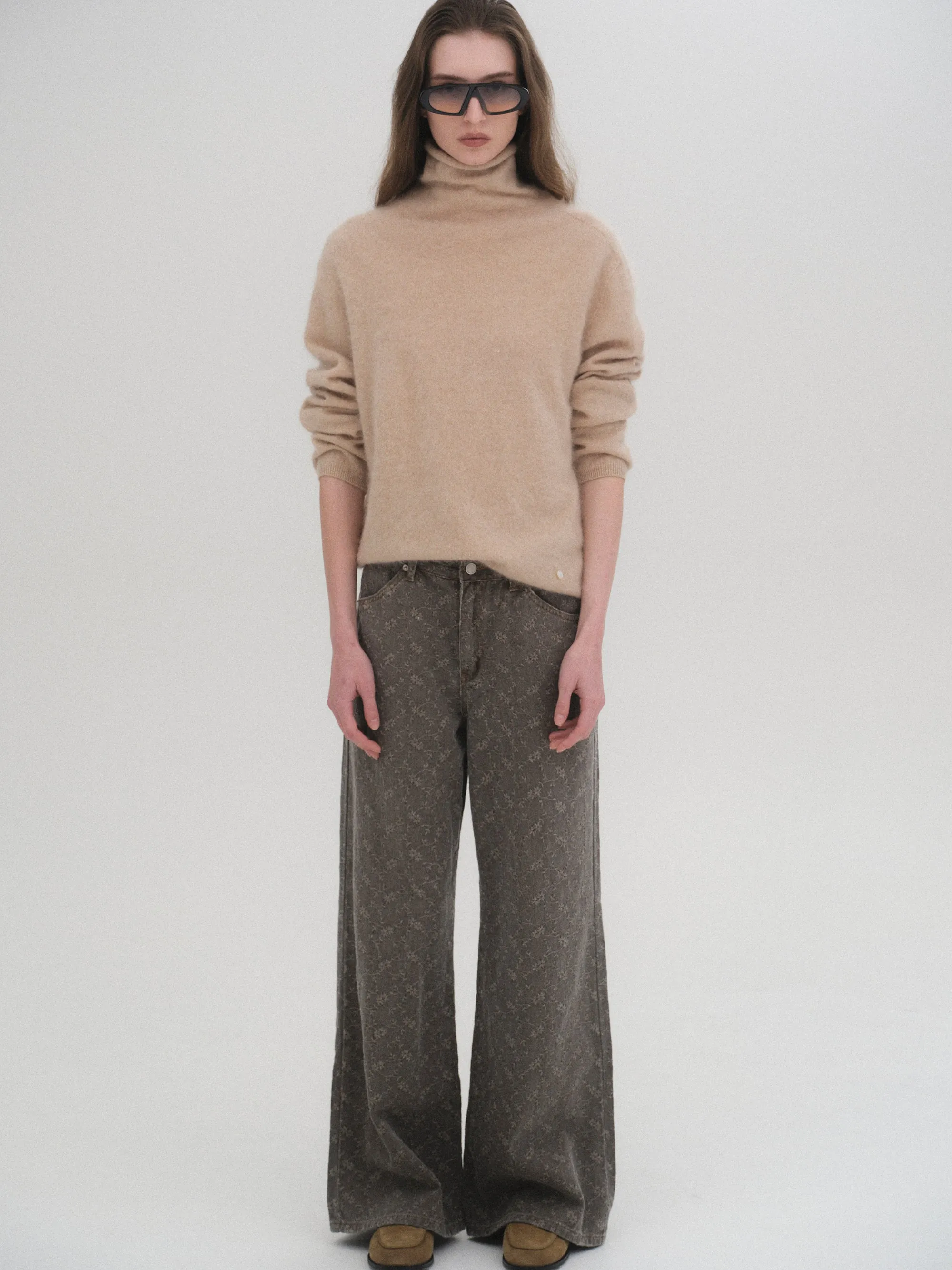 Wool-Cashmere Turtleneck Knit, Camel sold by Source Unknown product image thumbnail 3