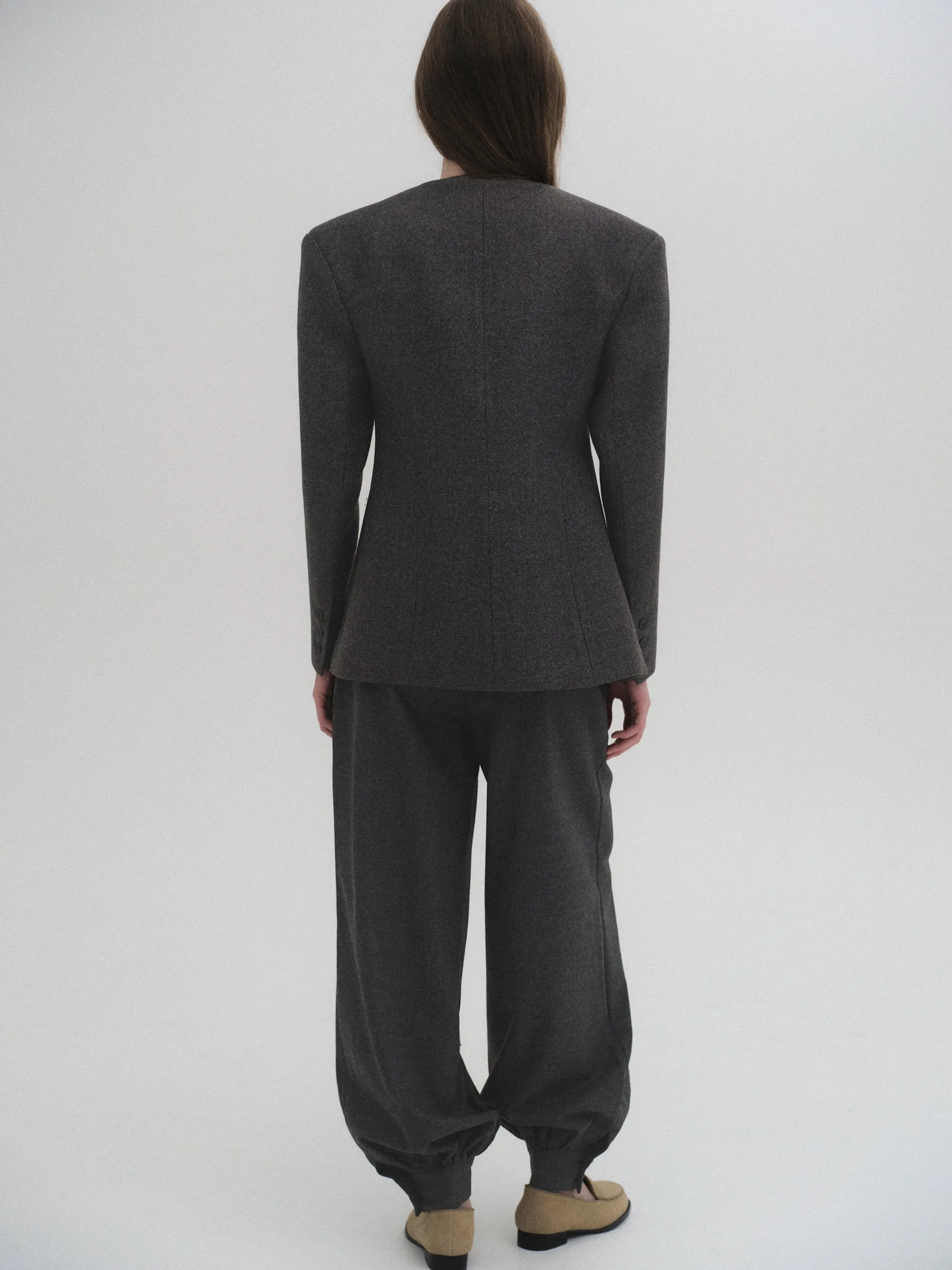 Double Breasted Hourglass Jacket, Charcoal sold by Source Unknown product image thumbnail 5