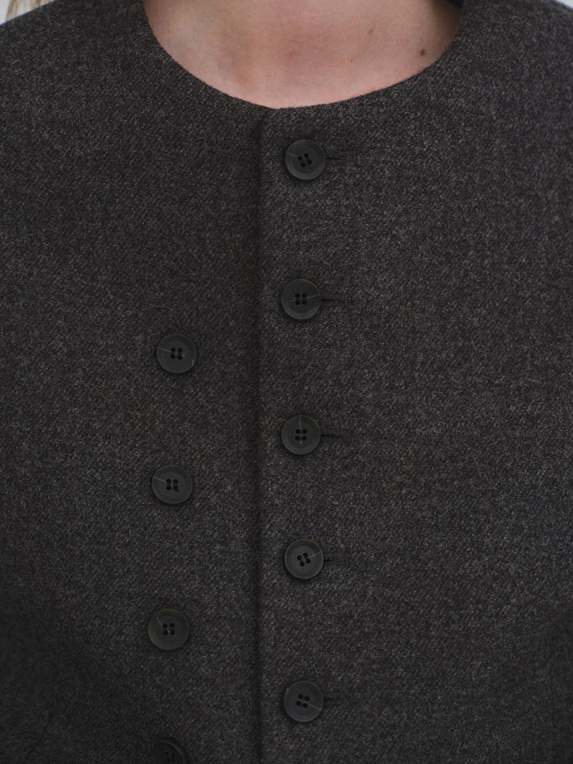 Double Breasted Hourglass Jacket, Charcoal sold by Source Unknown product image thumbnail 2