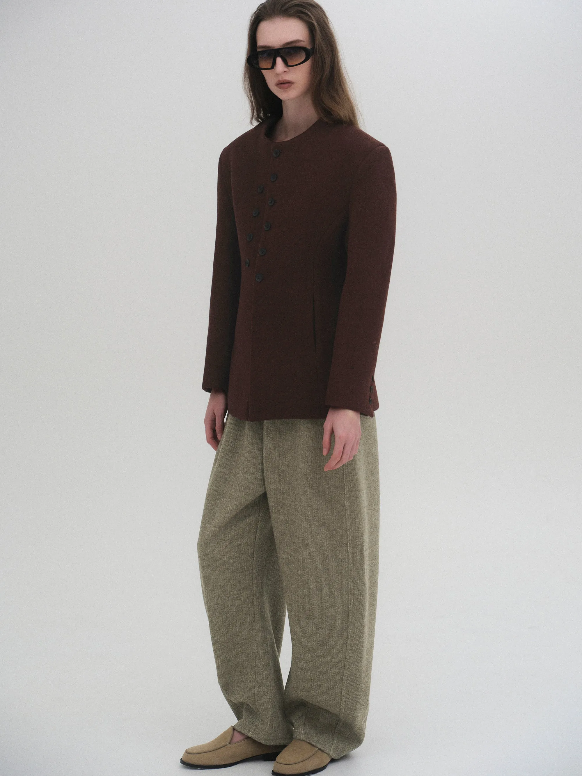 Double Breasted Hourglass Jacket, Brown sold by Source Unknown product image thumbnail 5