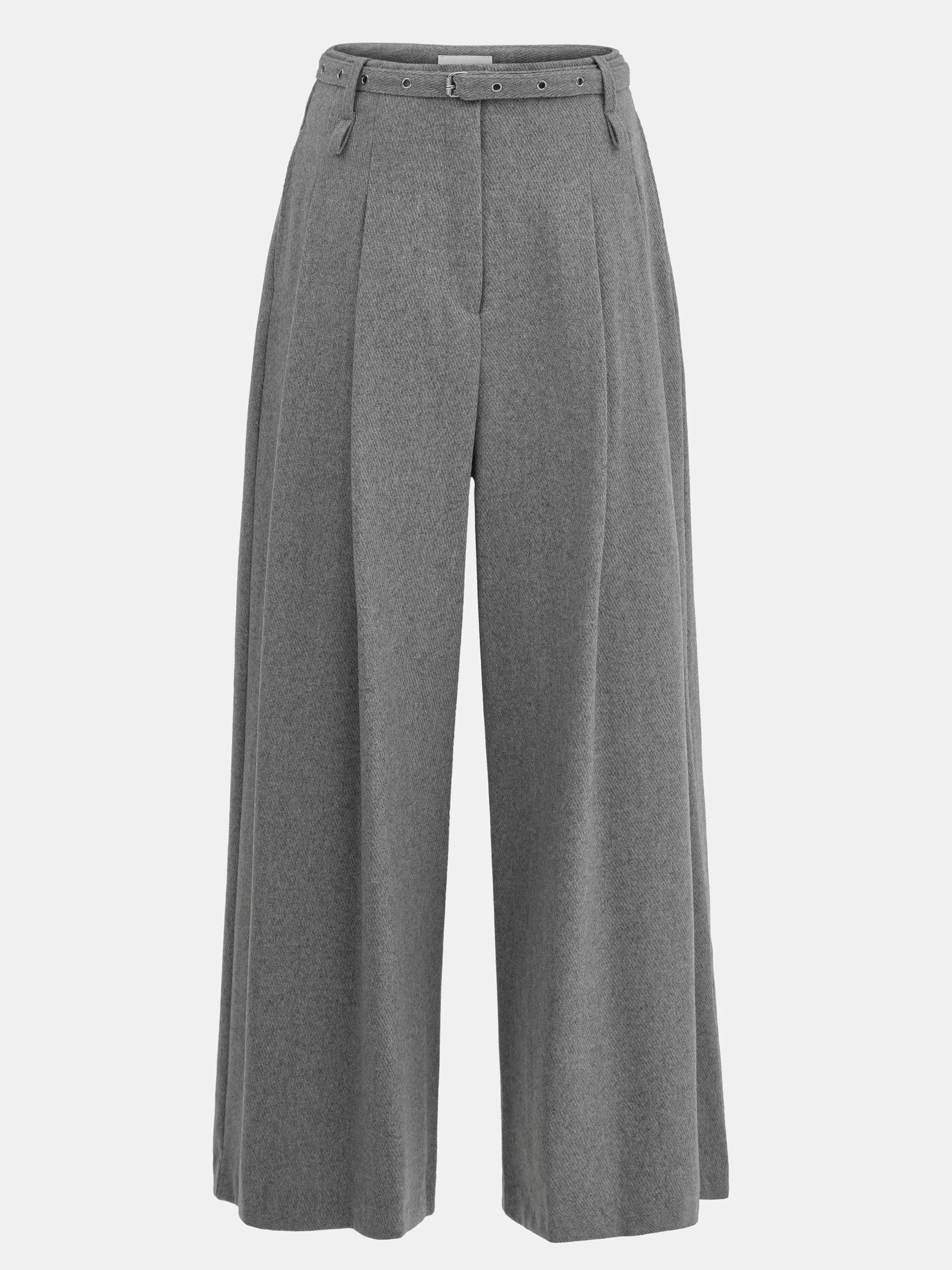 Belted Wool Trousers, Grey sold by Source Unknown product image thumbnail 5