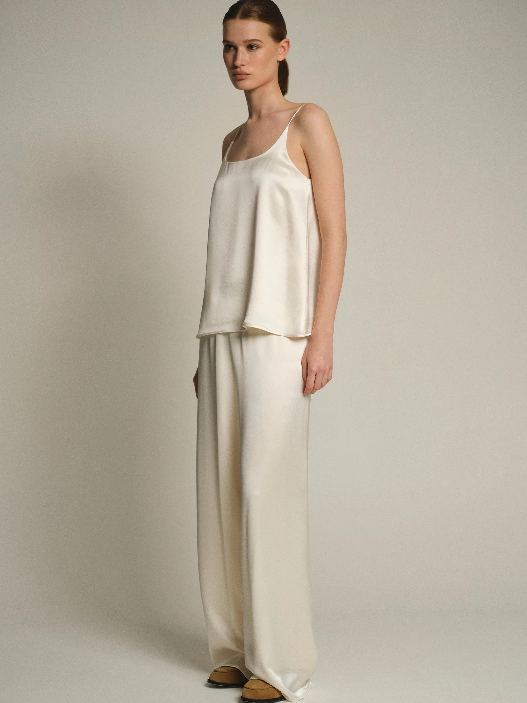 Satin Effect Tank Top, Pearl sold by Source Unknown product image thumbnail 2