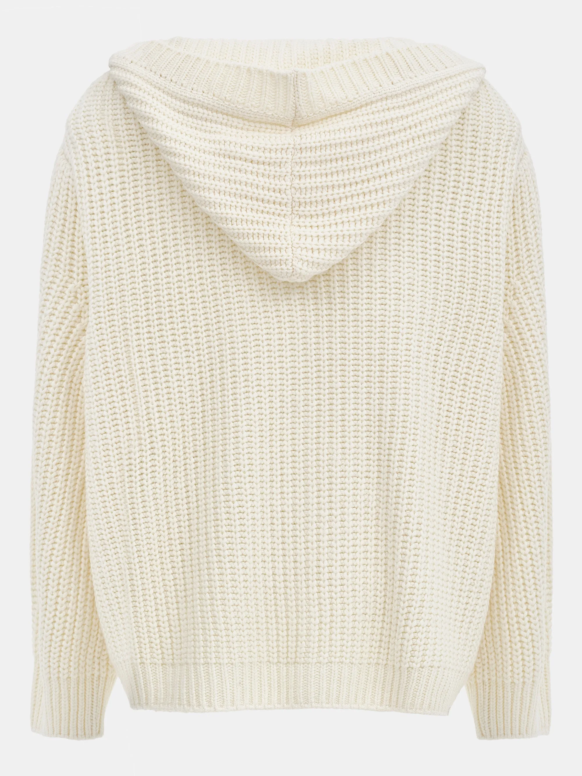 Rib Knit Hooded Cardigan, Ivory sold by Source Unknown product image thumbnail 5