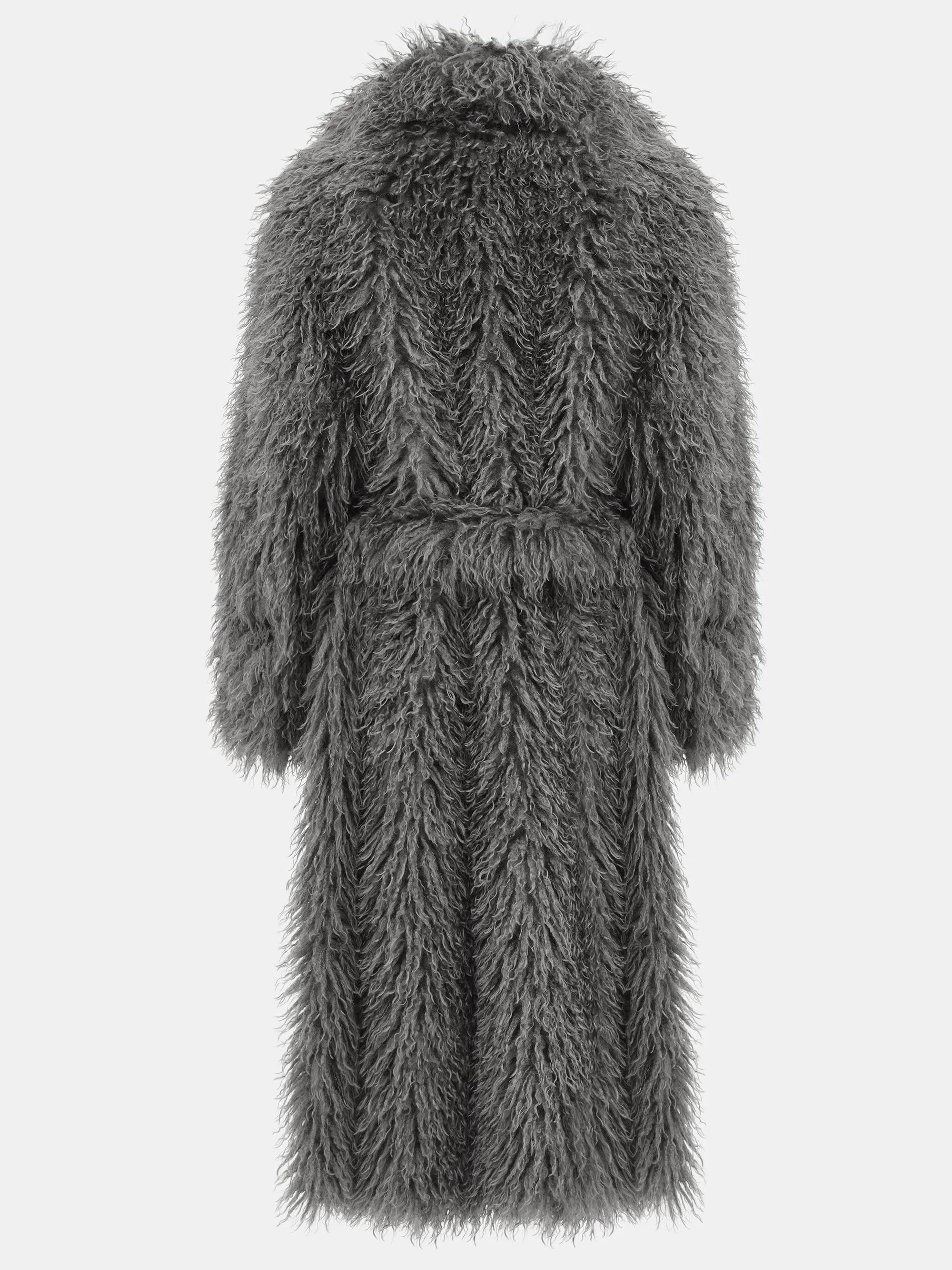 Long Belted Plush Coat, Sage sold by Source Unknown product image thumbnail 5