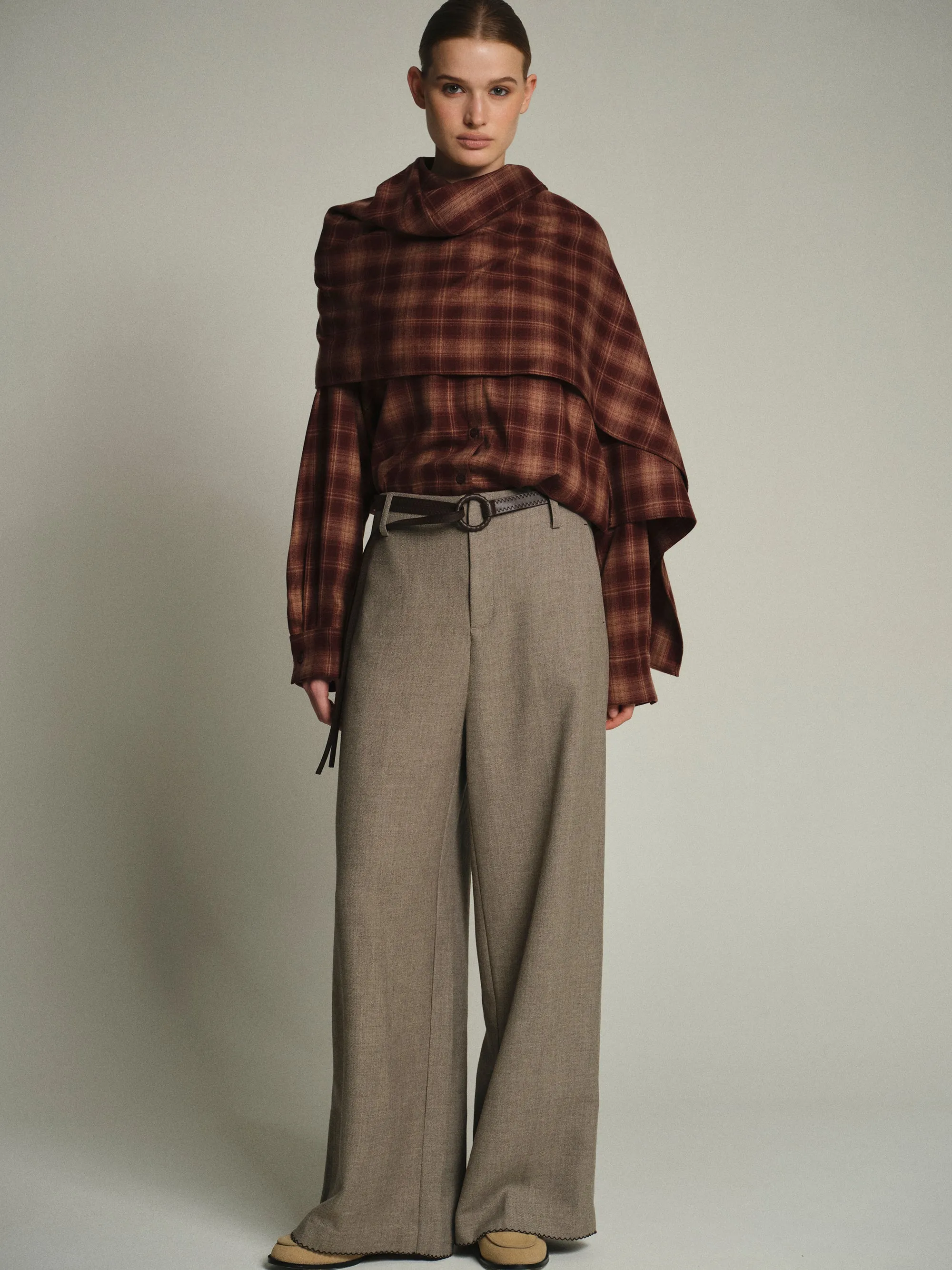 Plaid Scarf Shirt, Sienna sold by Source Unknown product image thumbnail 3
