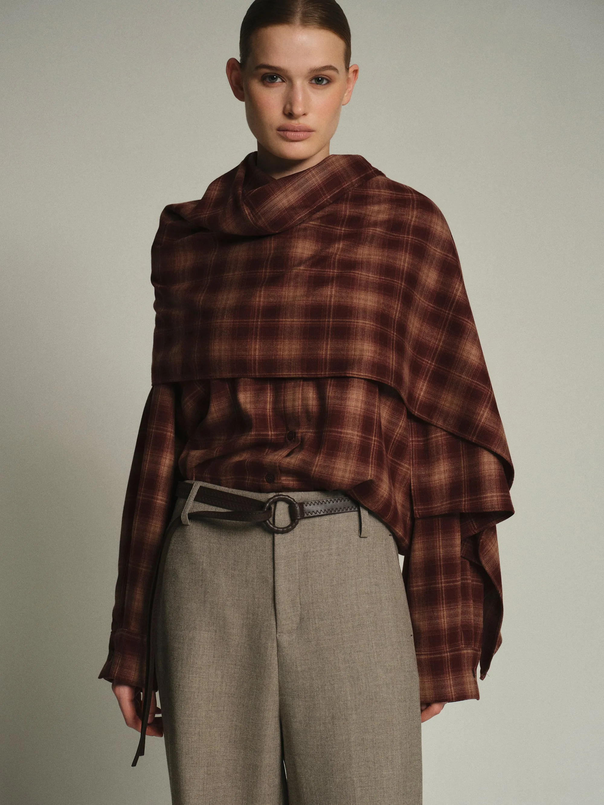 Plaid Scarf Shirt, Sienna sold by Source Unknown product image thumbnail 4