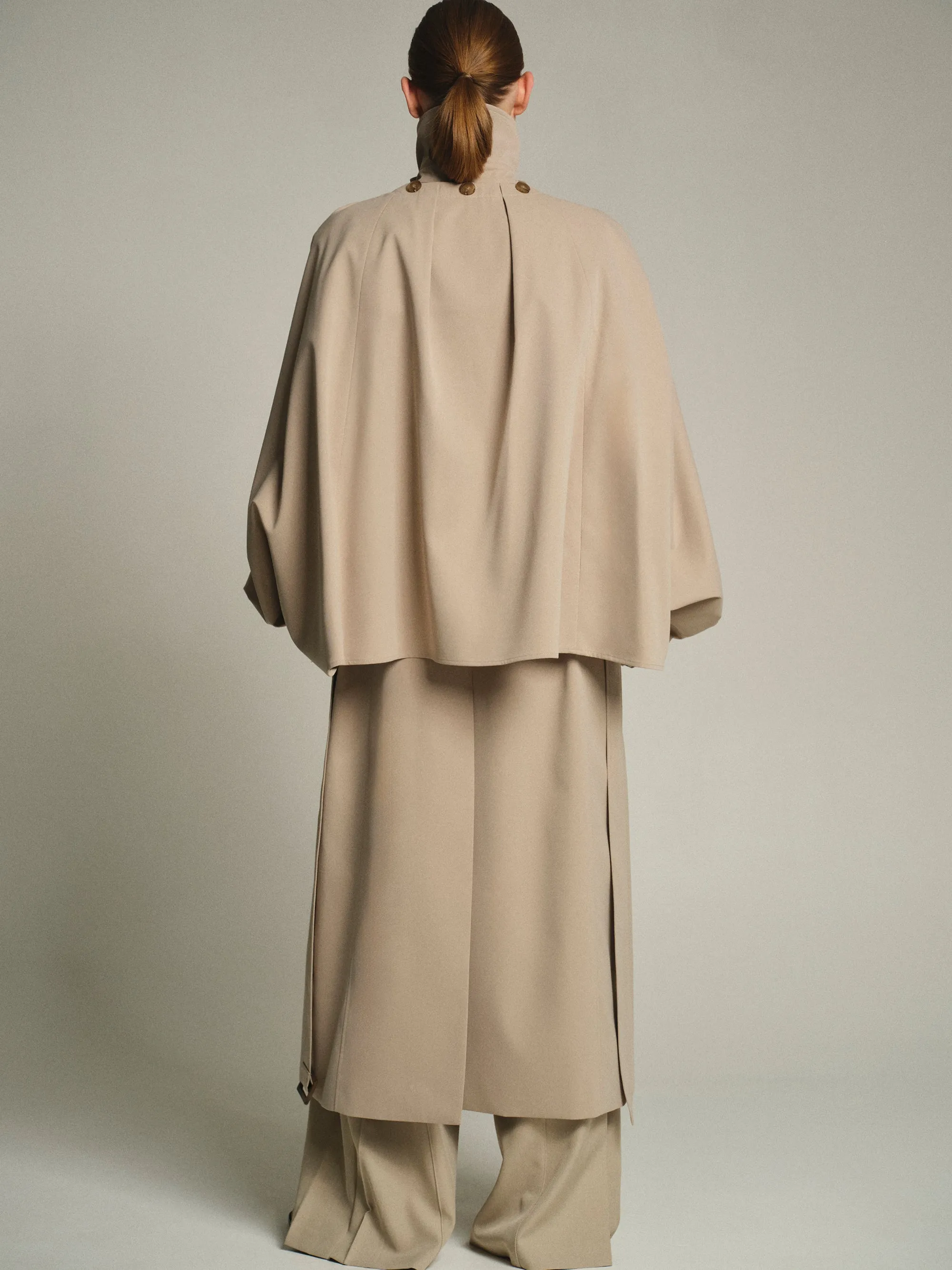 Slit Sleeve Trench Coat, Beige sold by Source Unknown product image thumbnail 5