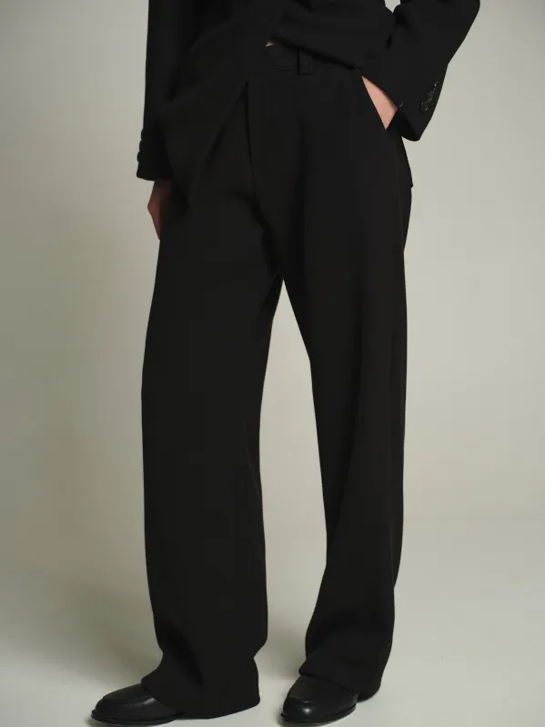Nangy Tailored Trousers, Black sold by Source Unknown
