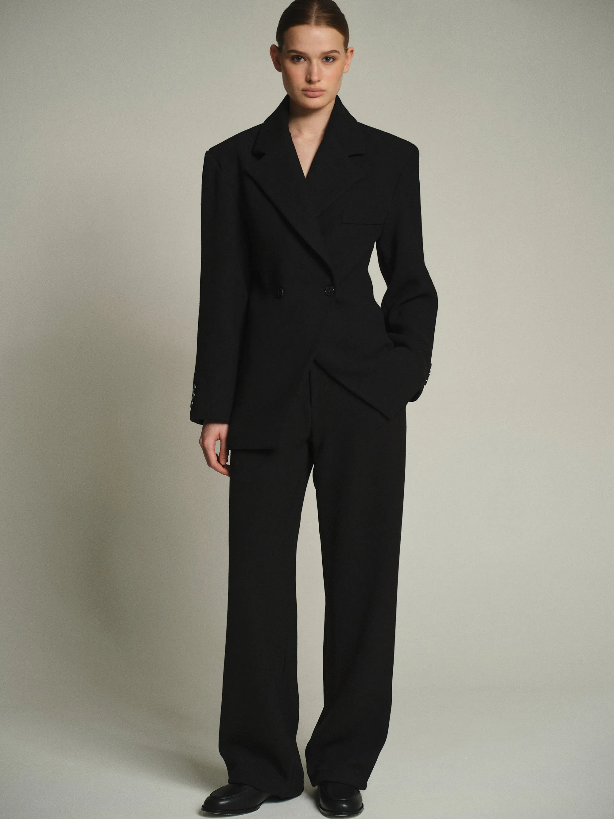 Nangy Tailored Trousers, Black sold by Source Unknown product image thumbnail 2