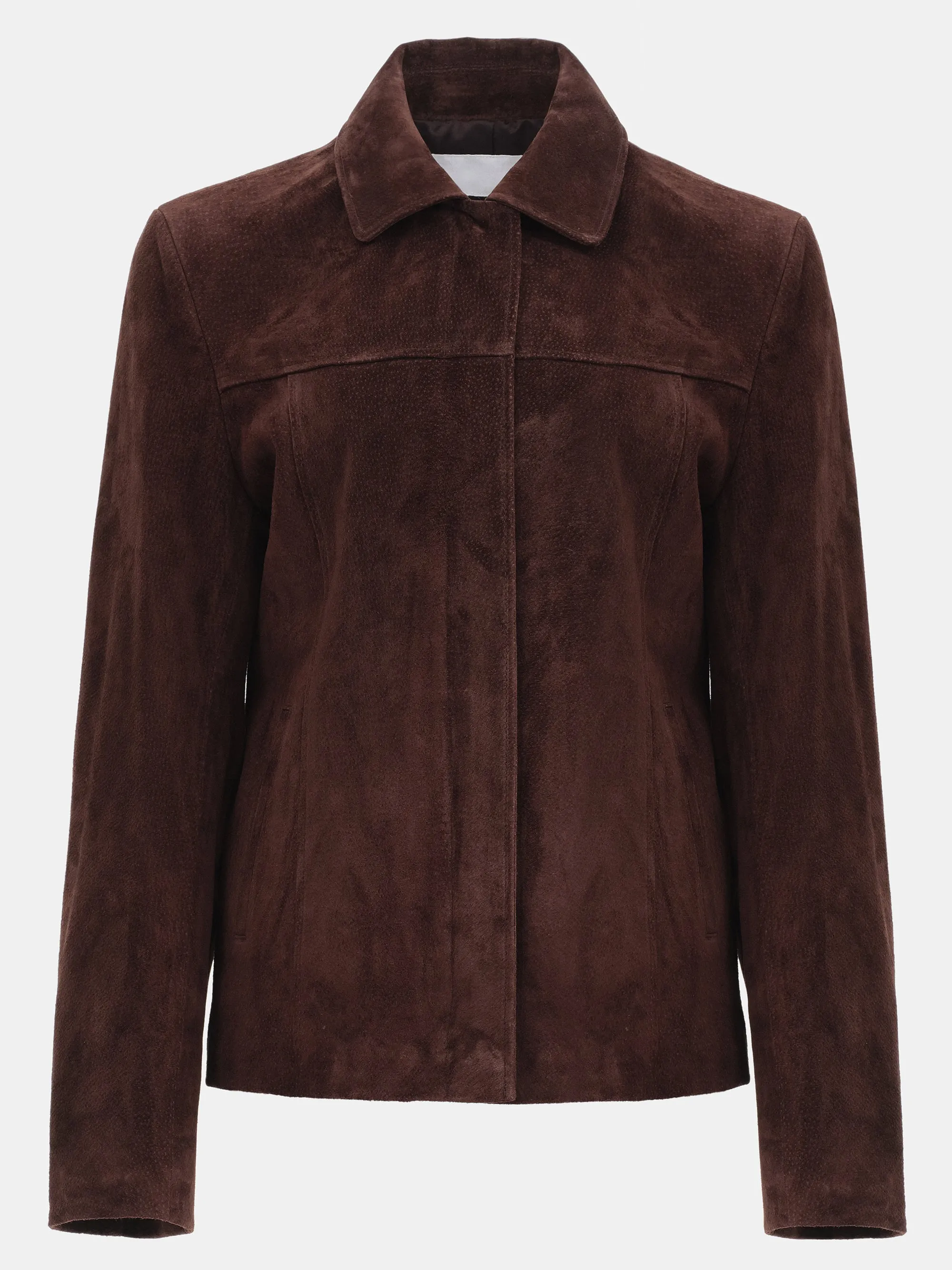 Suede Trucker Jacket, Dark Brown sold by Source Unknown product image thumbnail 5