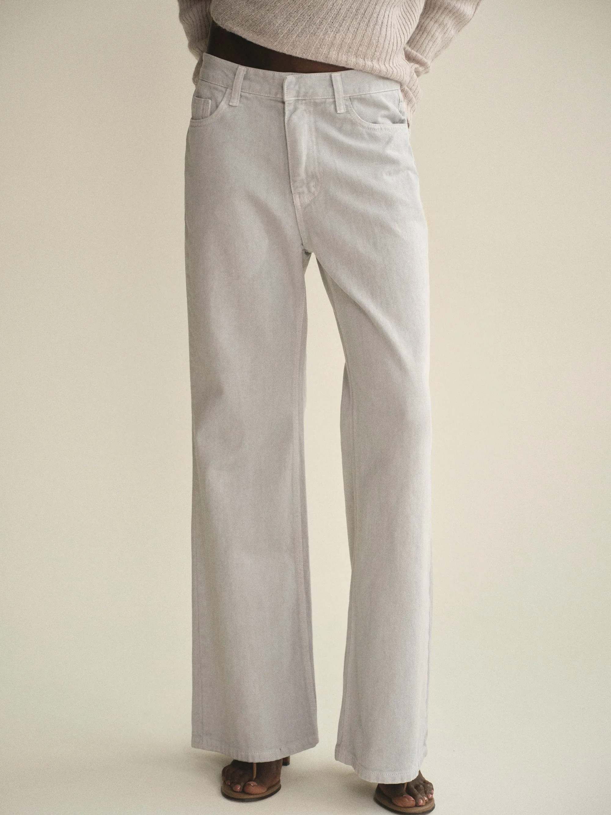Faded Flared Jeans, Faded Grey sold by Source Unknown product image thumbnail 3