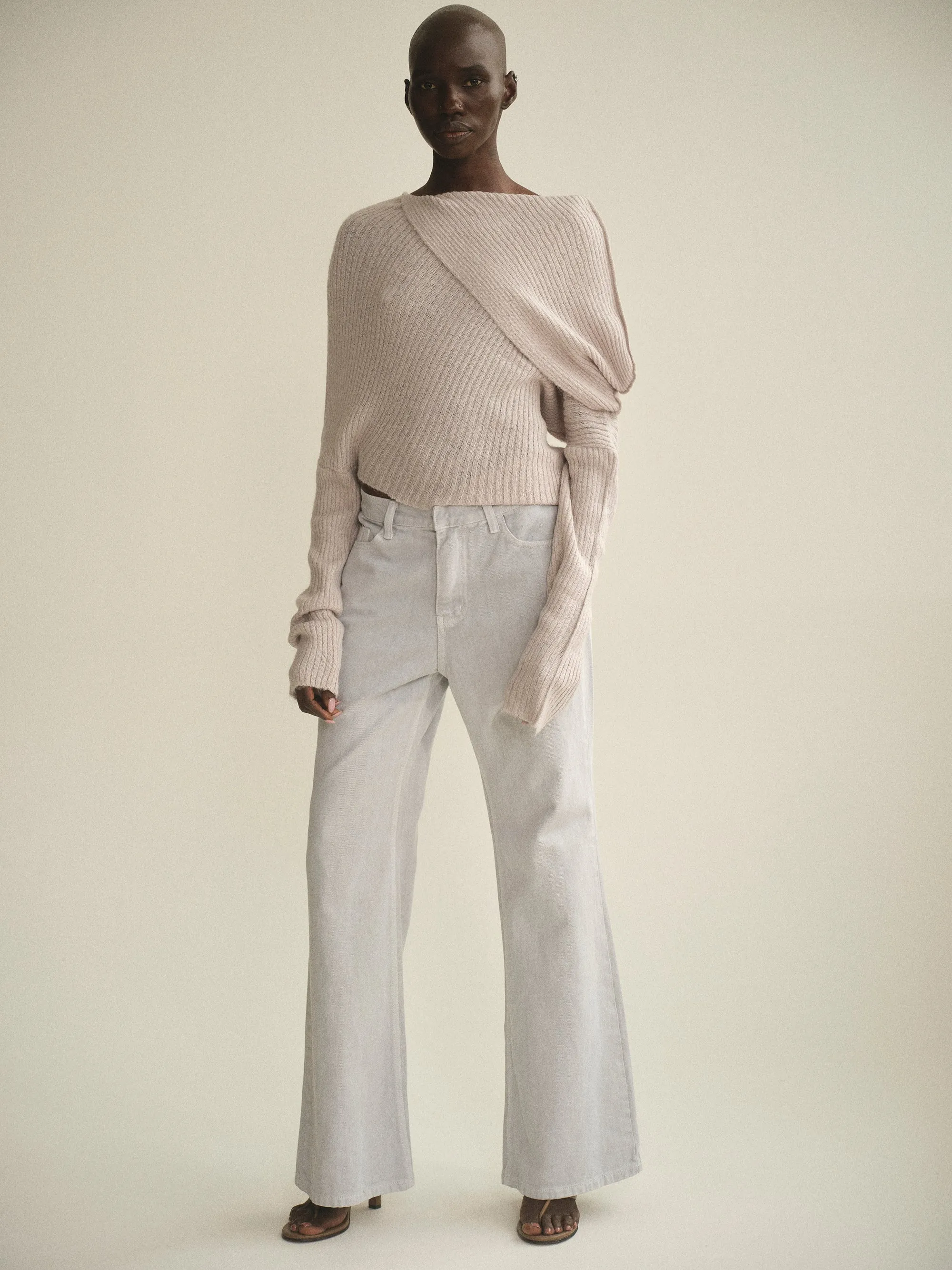Faded Flared Jeans, Faded Grey sold by Source Unknown product image thumbnail 2