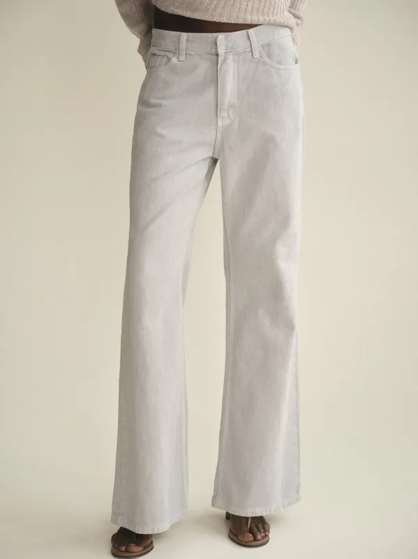 Faded Flared Jeans, Faded Grey sold by Source Unknown