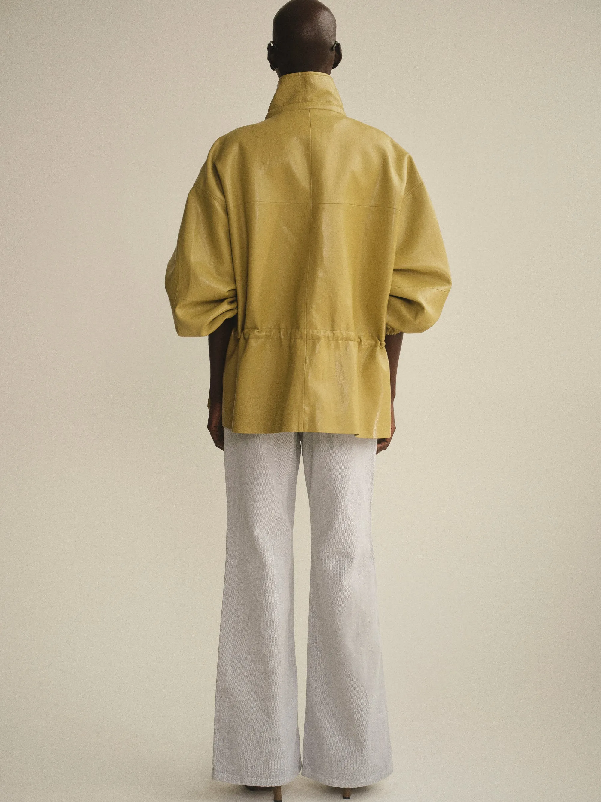 Faux-Leather Short Parka, Olive sold by Source Unknown product image thumbnail 5