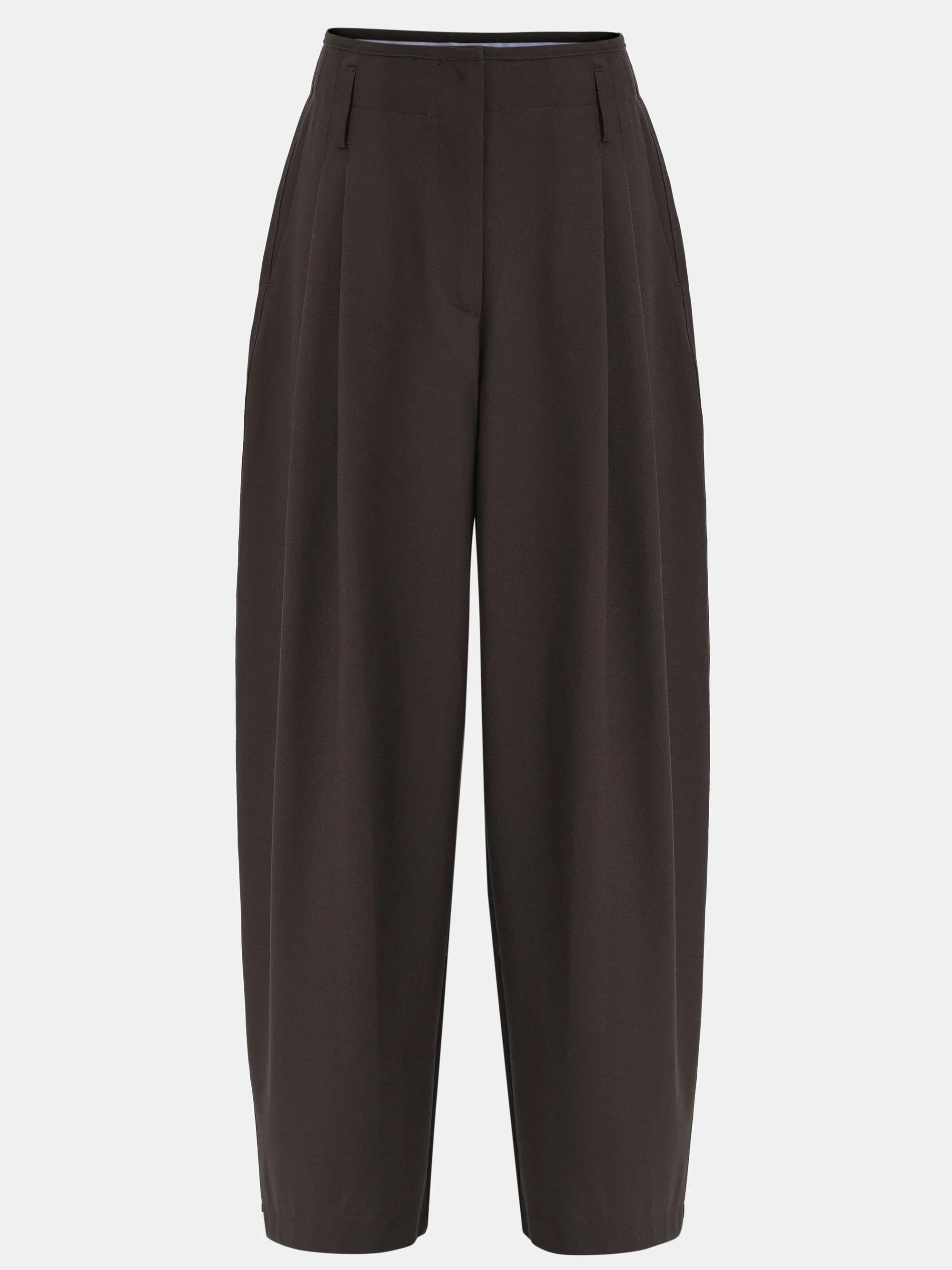 Wide Leg Pleated Trousers, Brown sold by Source Unknown product image thumbnail 4