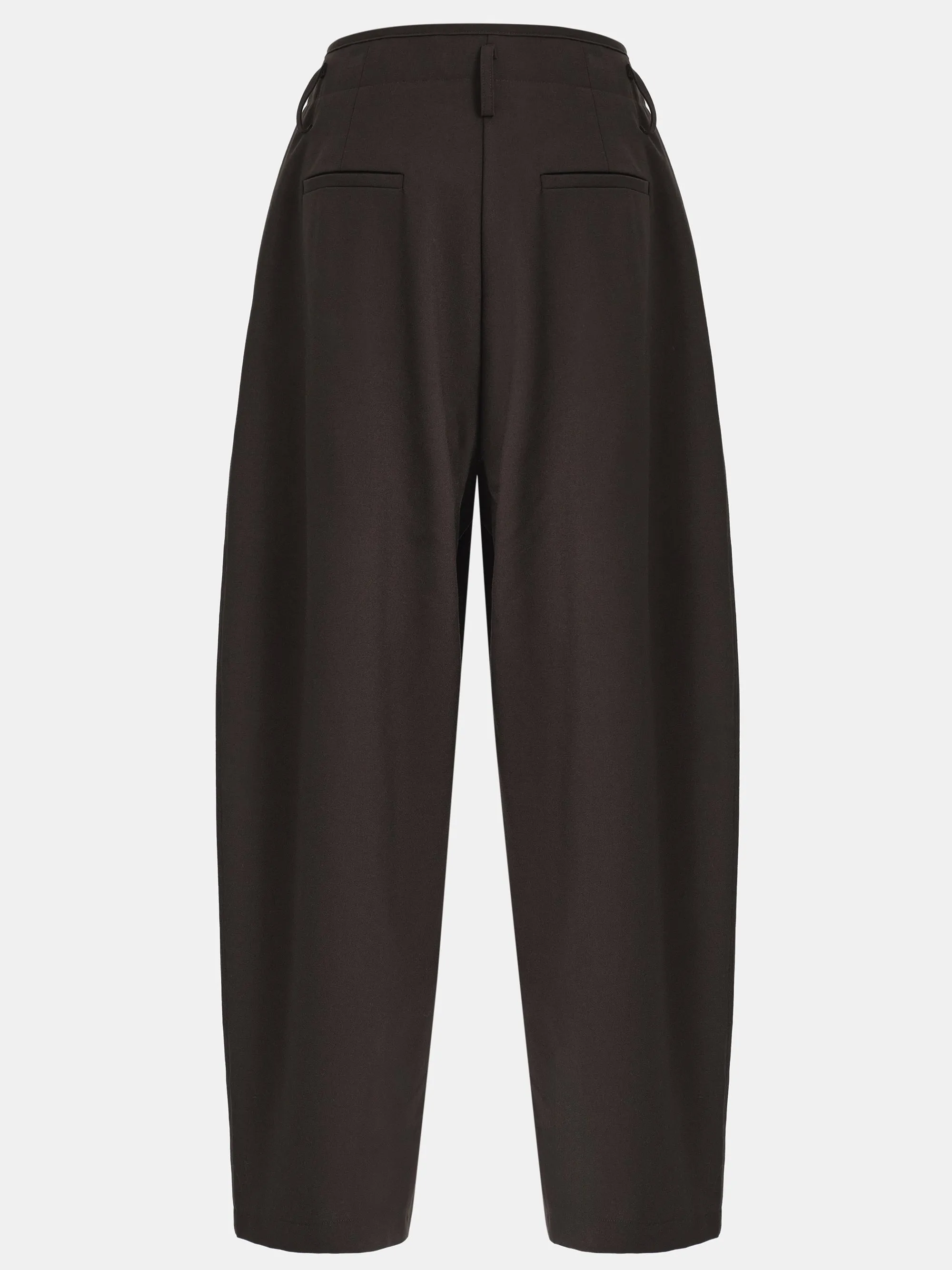 Wide Leg Pleated Trousers, Brown sold by Source Unknown product image thumbnail 5