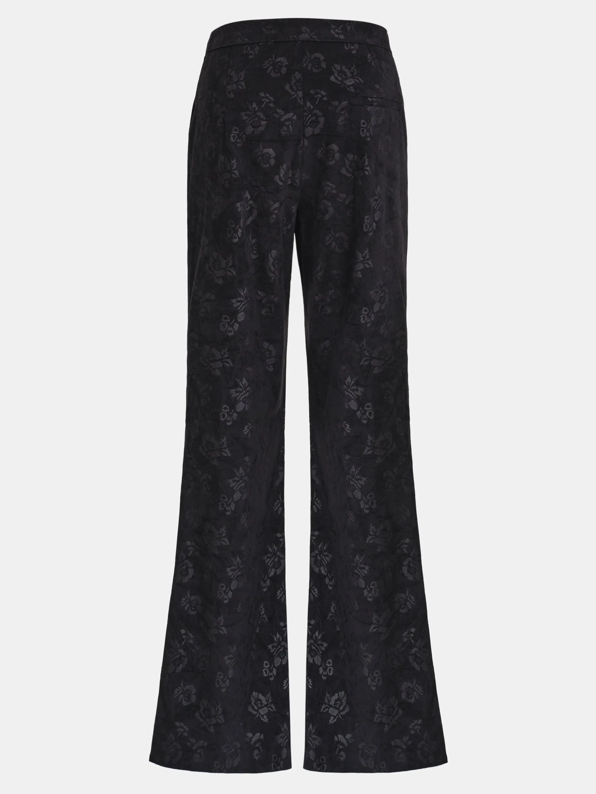 Floral-Print Velvet Pants, Black sold by Source Unknown product image thumbnail 5