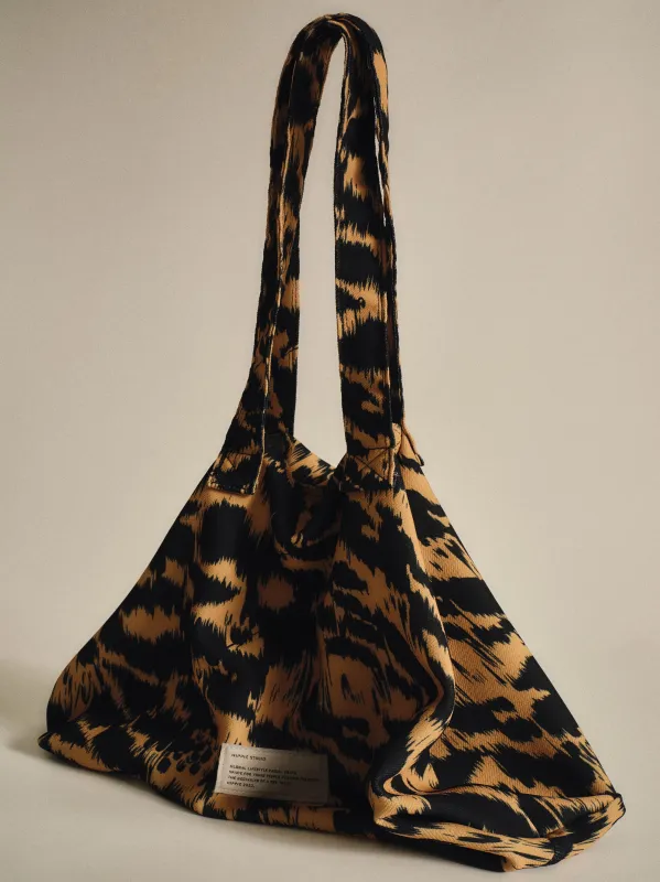 Leopard-Print Tote Bag, Brown sold by Source Unknown