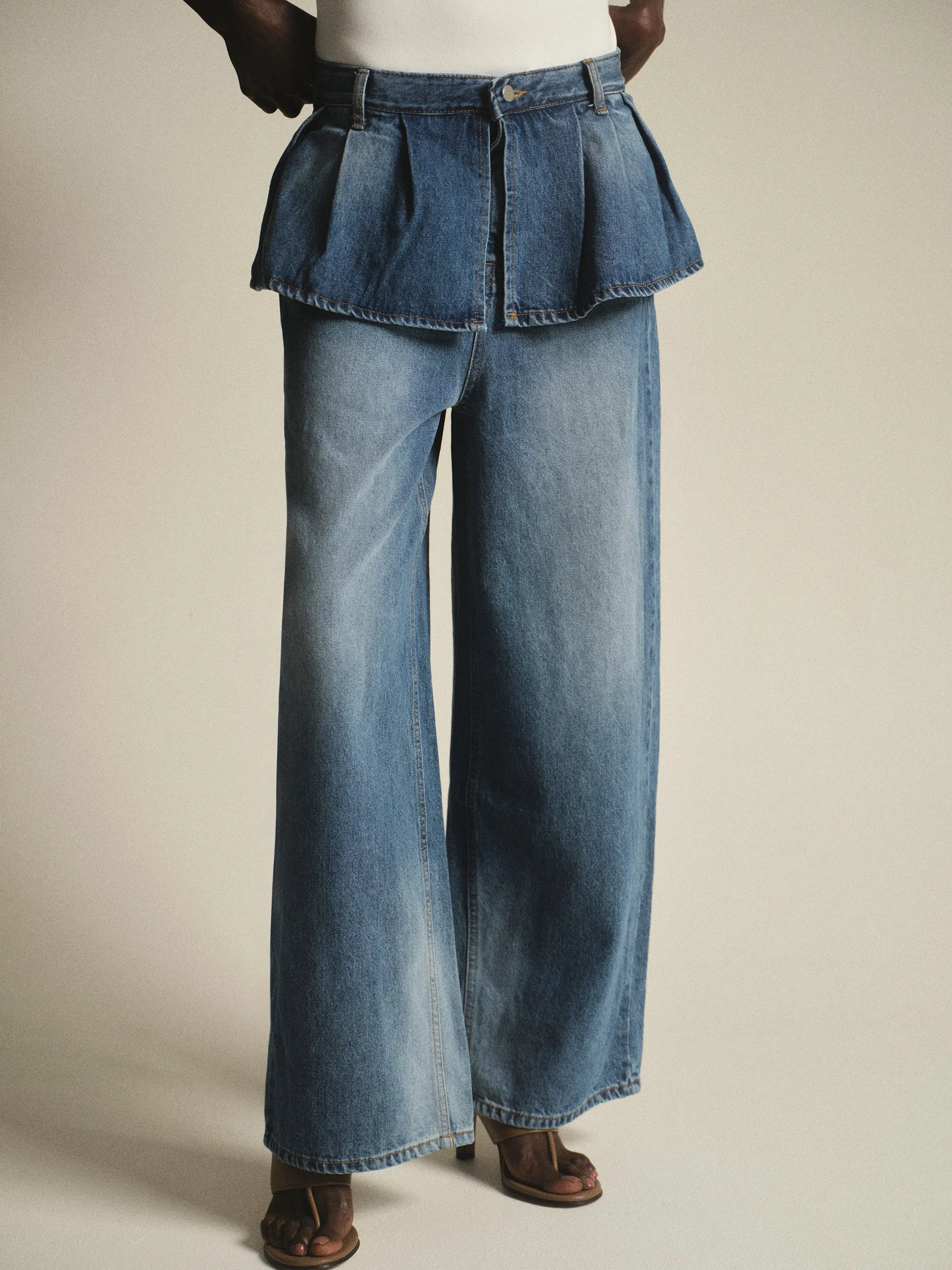 Peplum Jeans, Blue sold by Source Unknown product image thumbnail 3