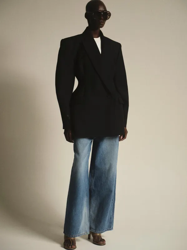 Hourglass Blazer, Black sold by Source Unknown