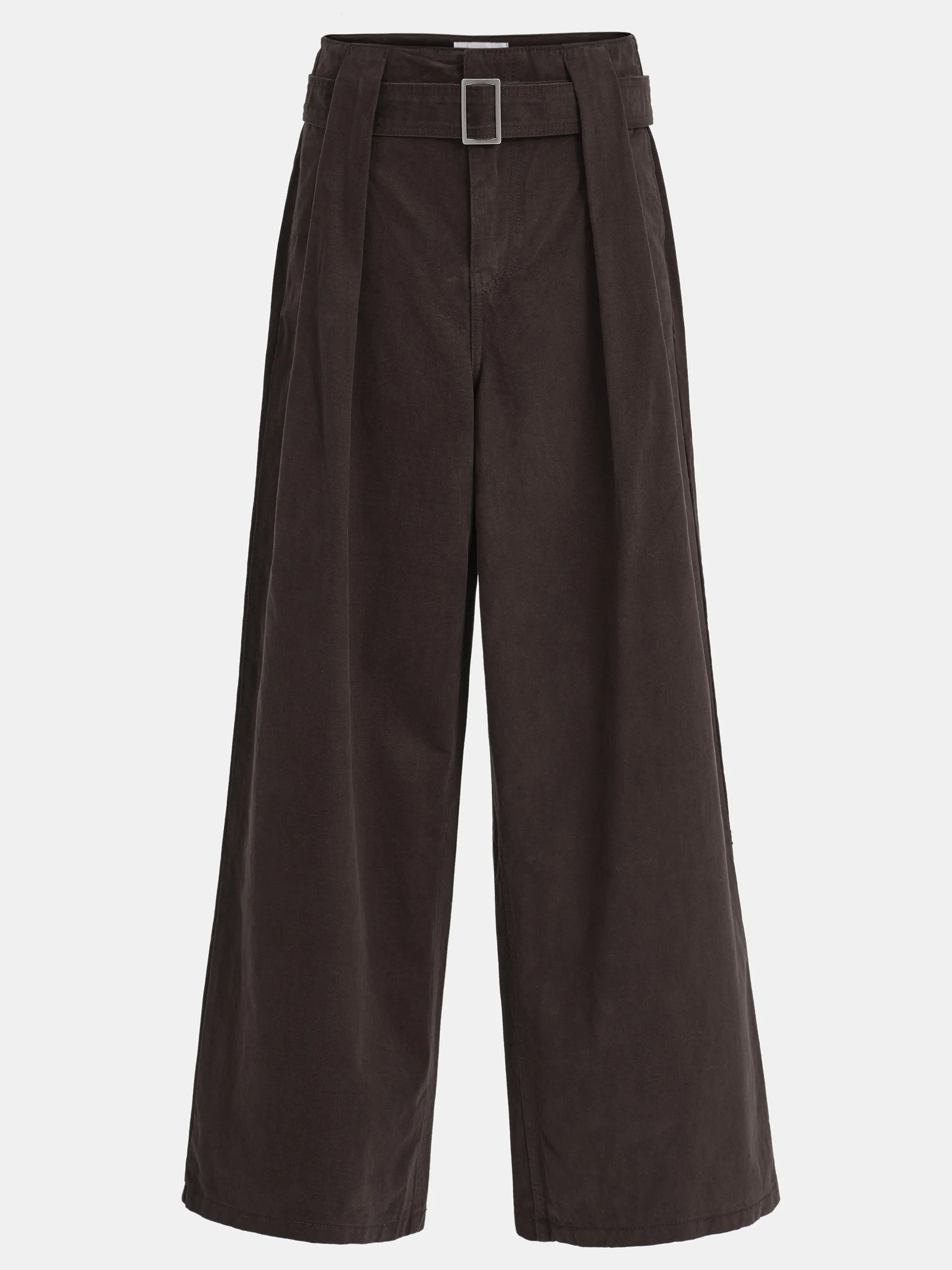 Belted Wide Pants, Brown sold by Source Unknown product image thumbnail 2