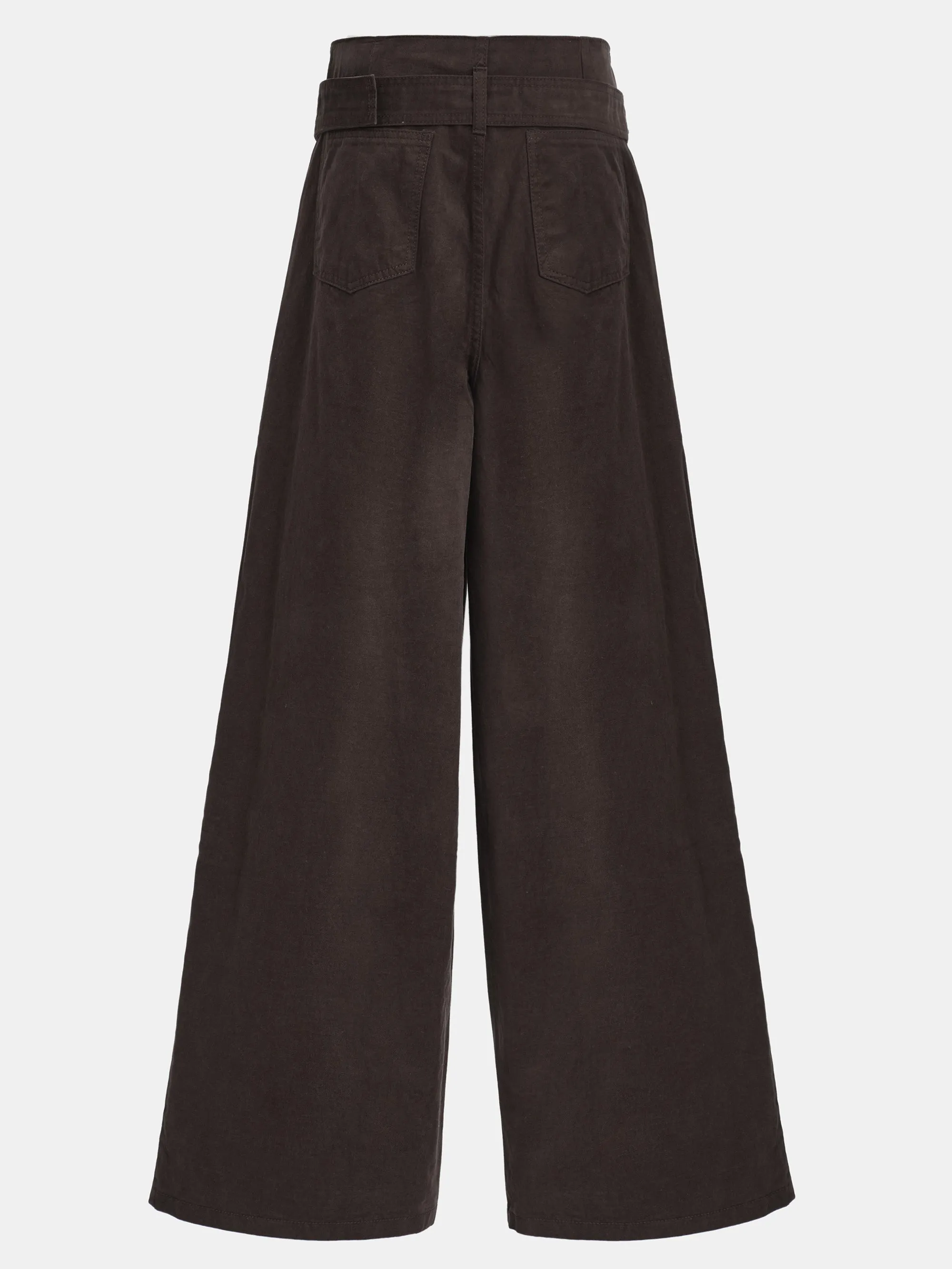 Belted Wide Pants, Brown sold by Source Unknown product image thumbnail 5