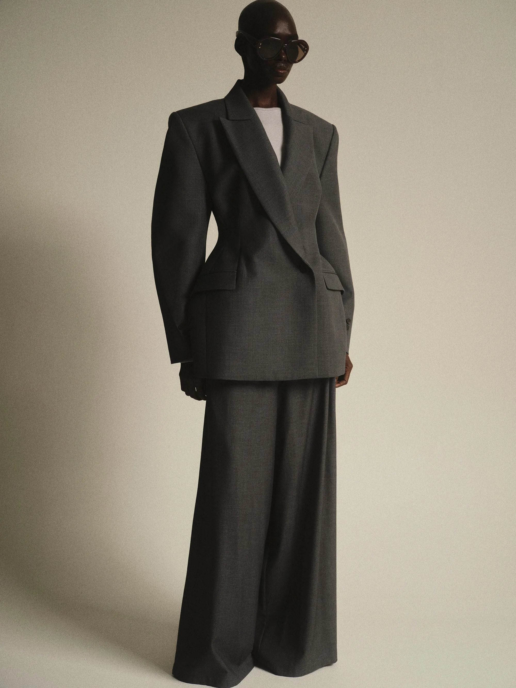 Hourglass Blazer, Grey sold by Source Unknown product image thumbnail 3