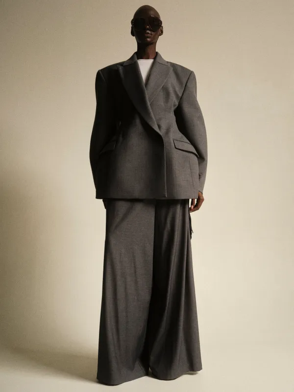 Hourglass Blazer, Grey sold by Source Unknown