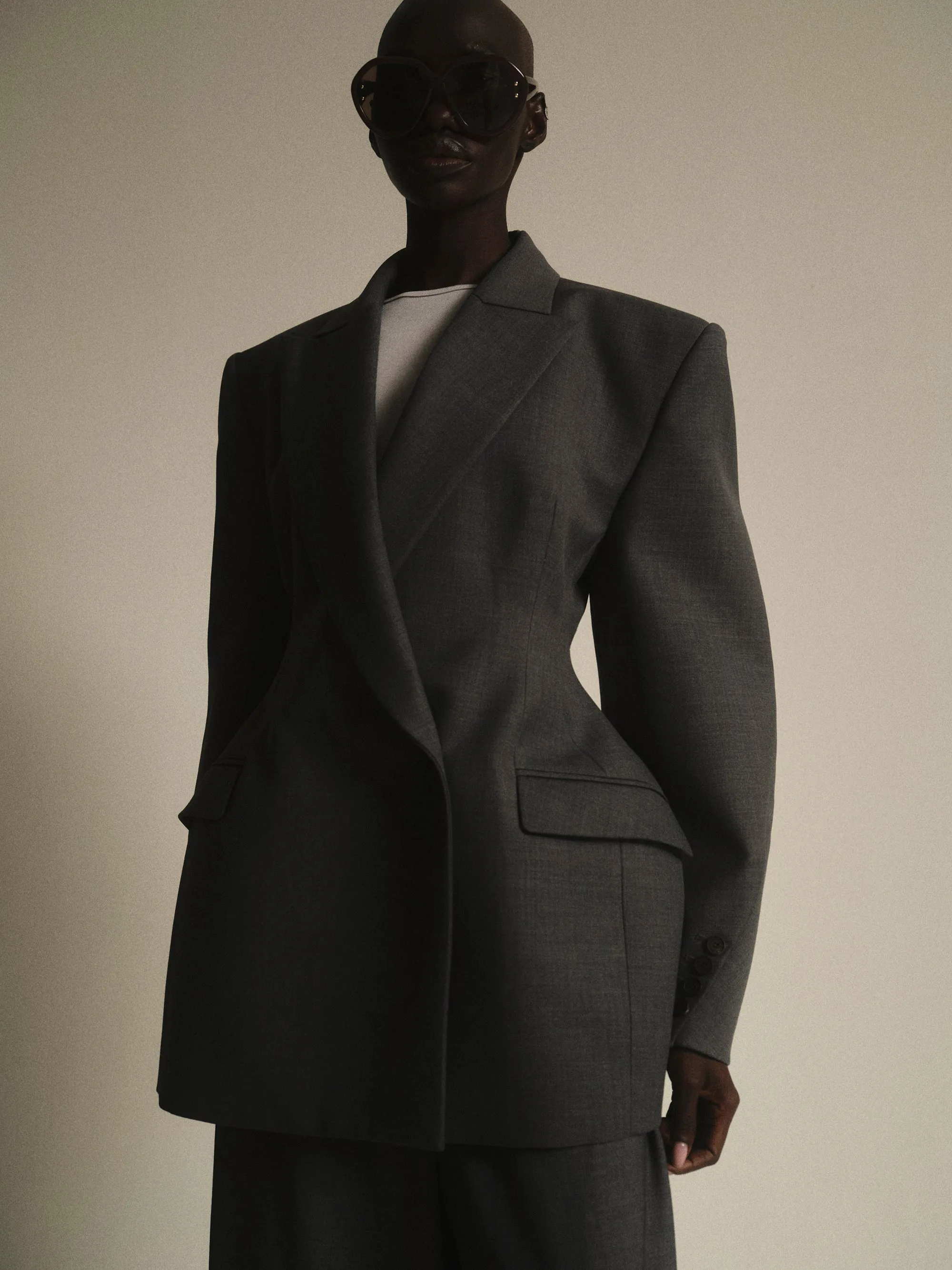 Hourglass Blazer, Grey sold by Source Unknown product image thumbnail 5