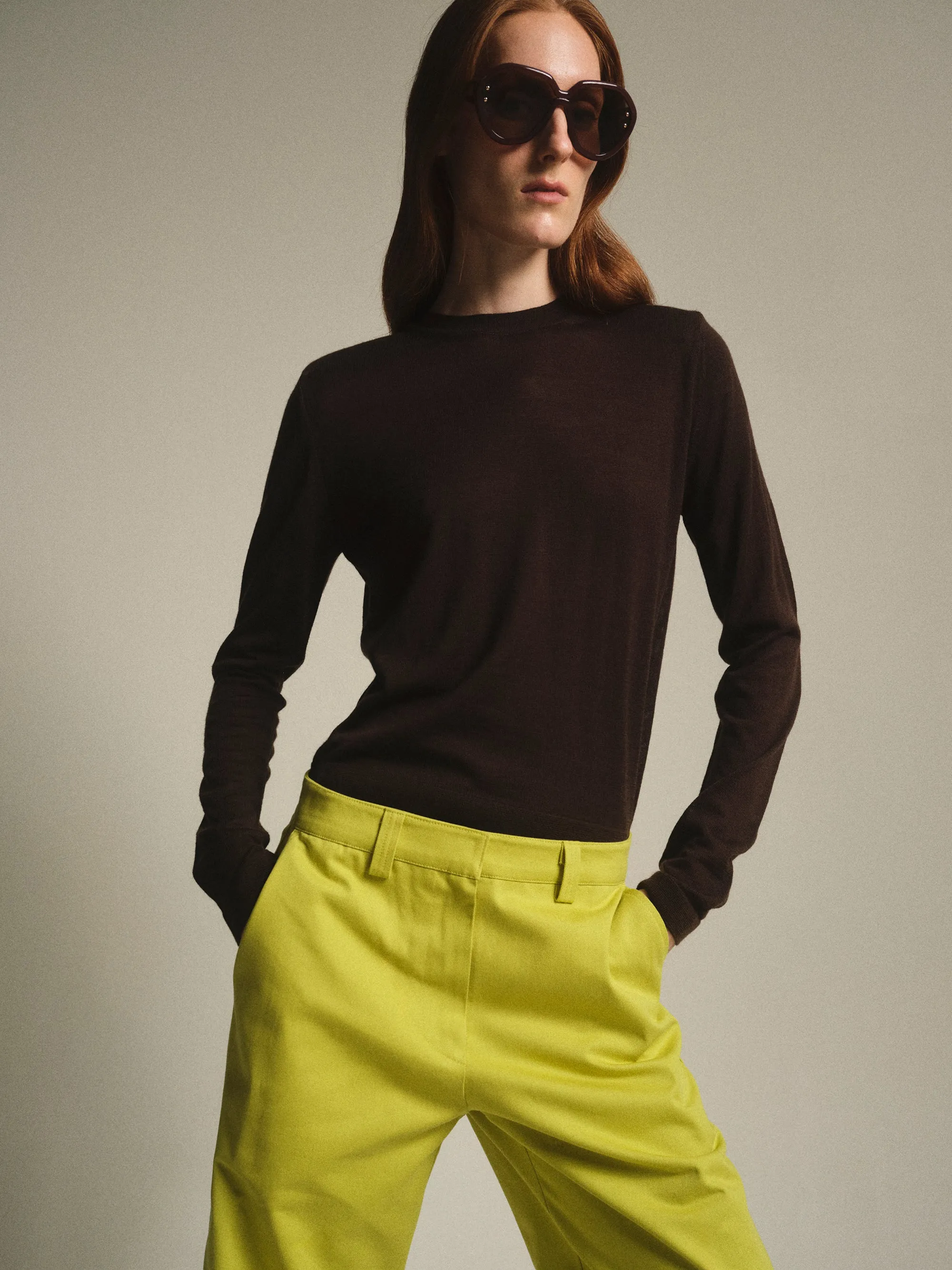 Padded Wool Knit, Brown sold by Source Unknown