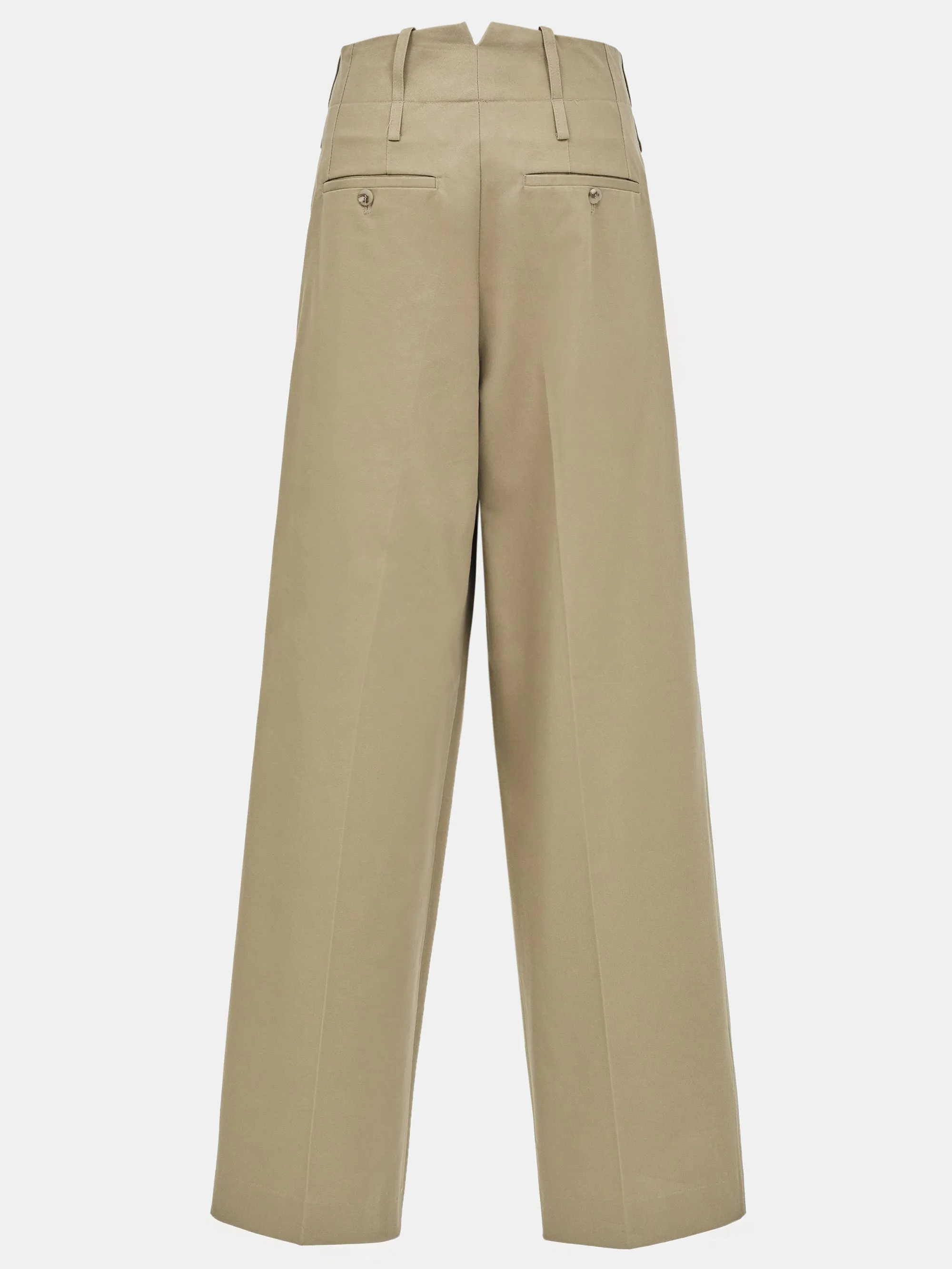 Double Waistband Chino Trousers, Beige sold by Source Unknown product image thumbnail 5