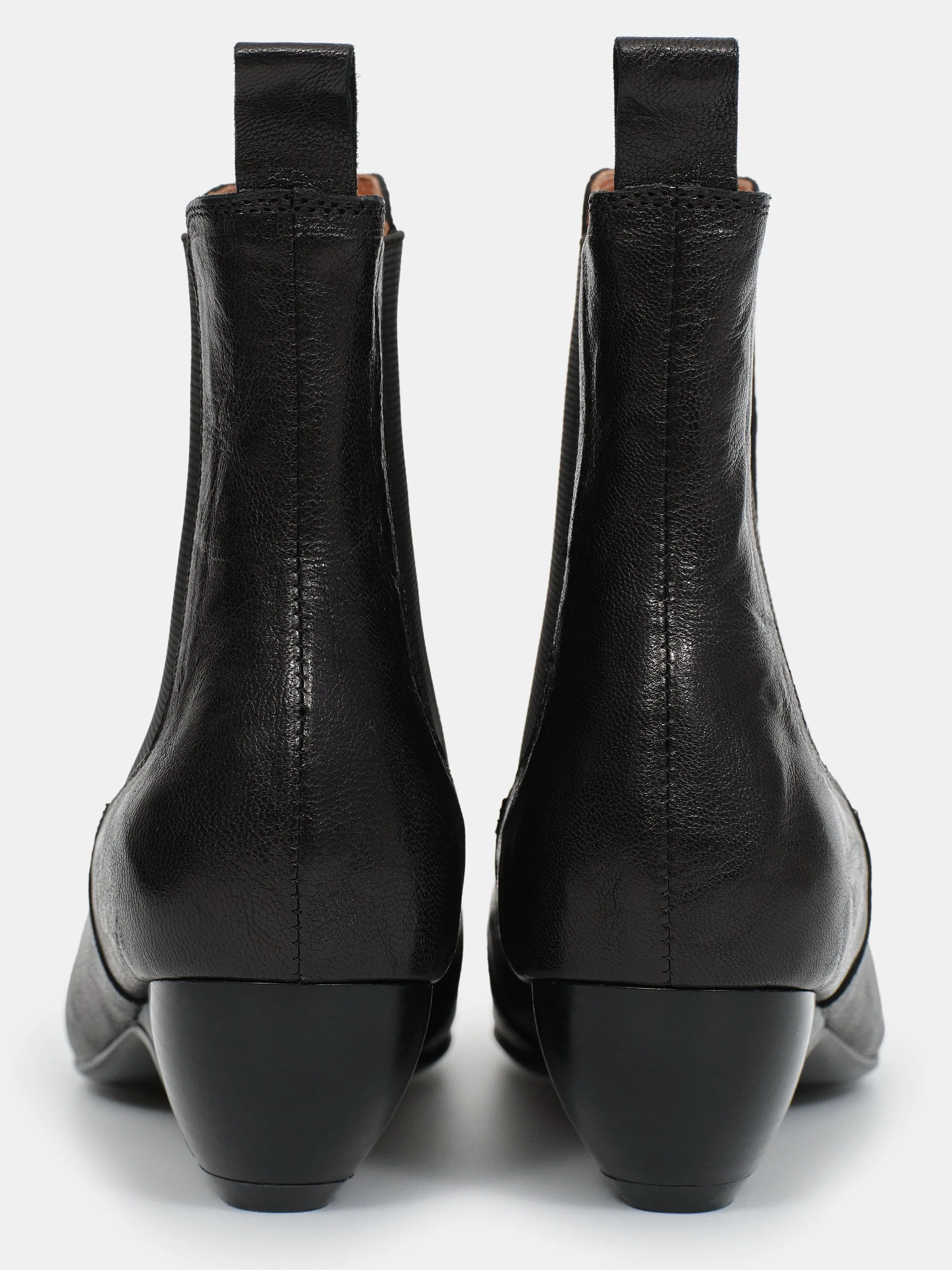 Crinkled Leather Chelsea Boots, Black sold by Source Unknown product image thumbnail 4