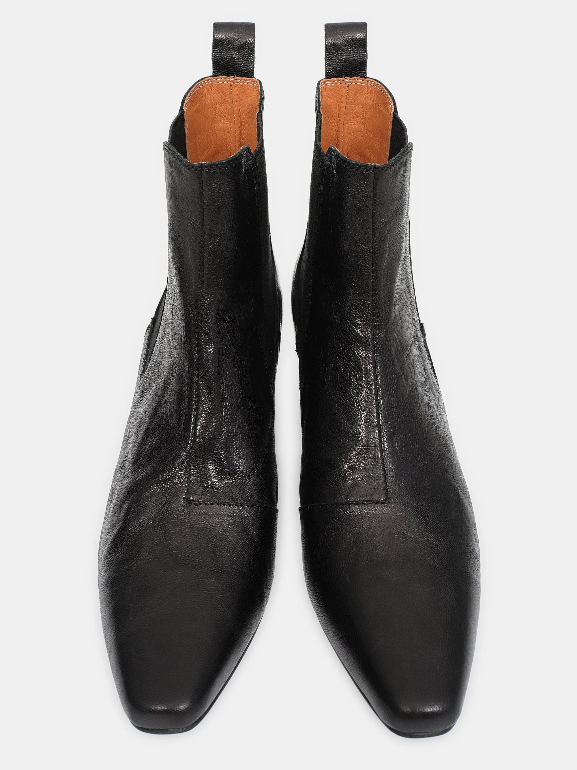 Crinkled Leather Chelsea Boots, Black sold by Source Unknown product image thumbnail 2