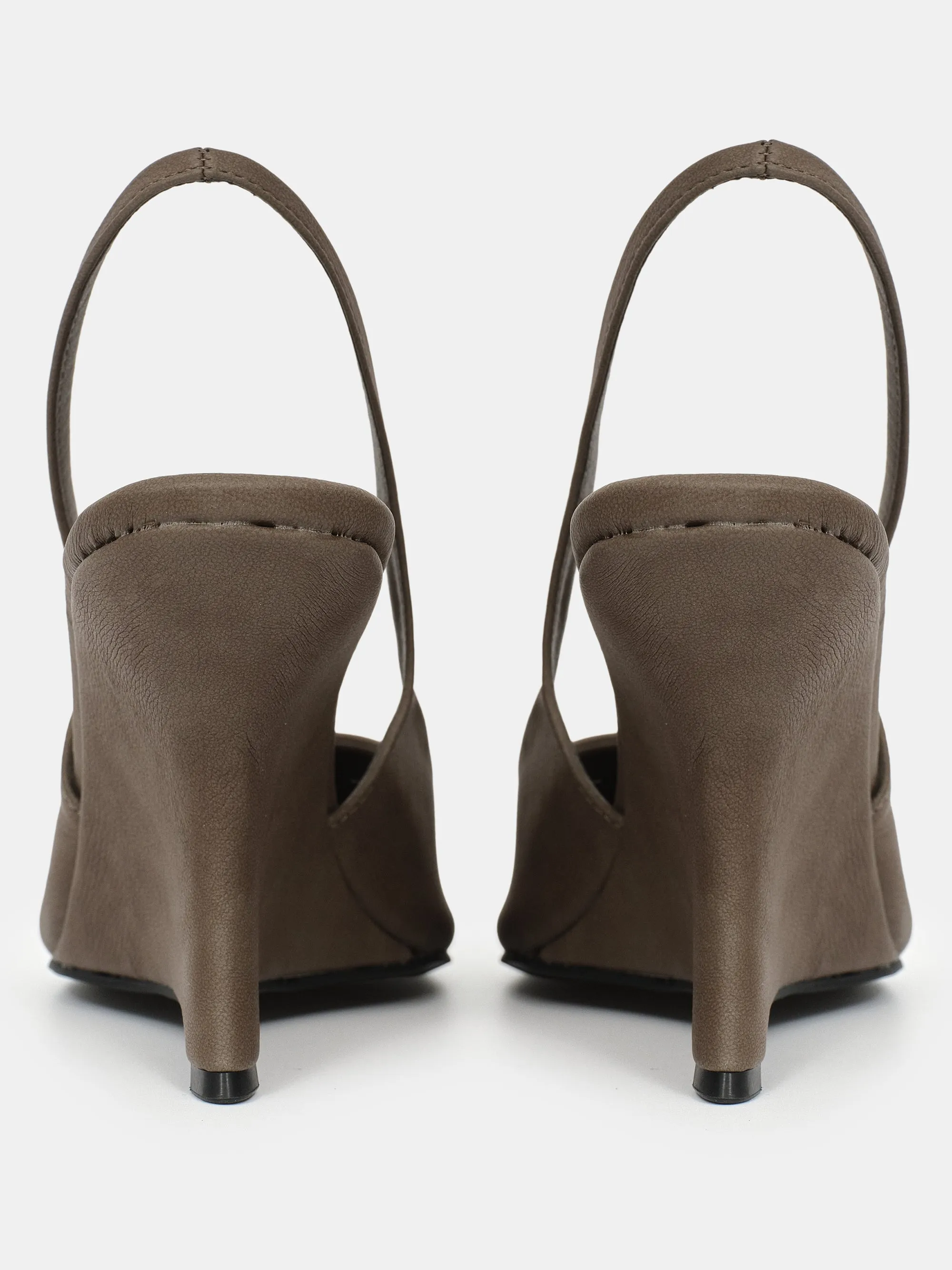 Slingback Wedge Heels, Khaki sold by Source Unknown product image thumbnail 4