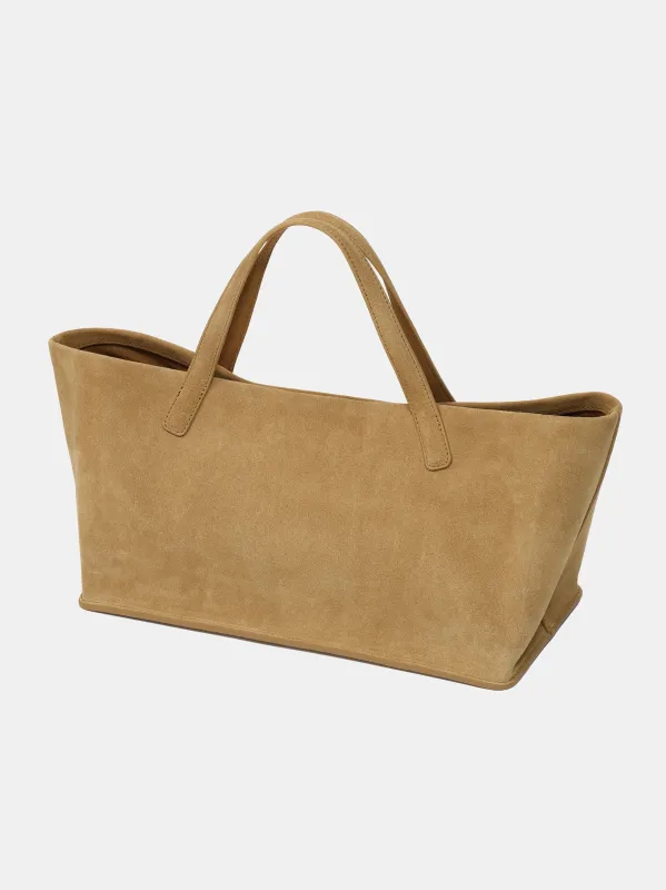 Trapeze Suede Tote, Tan sold by Source Unknown