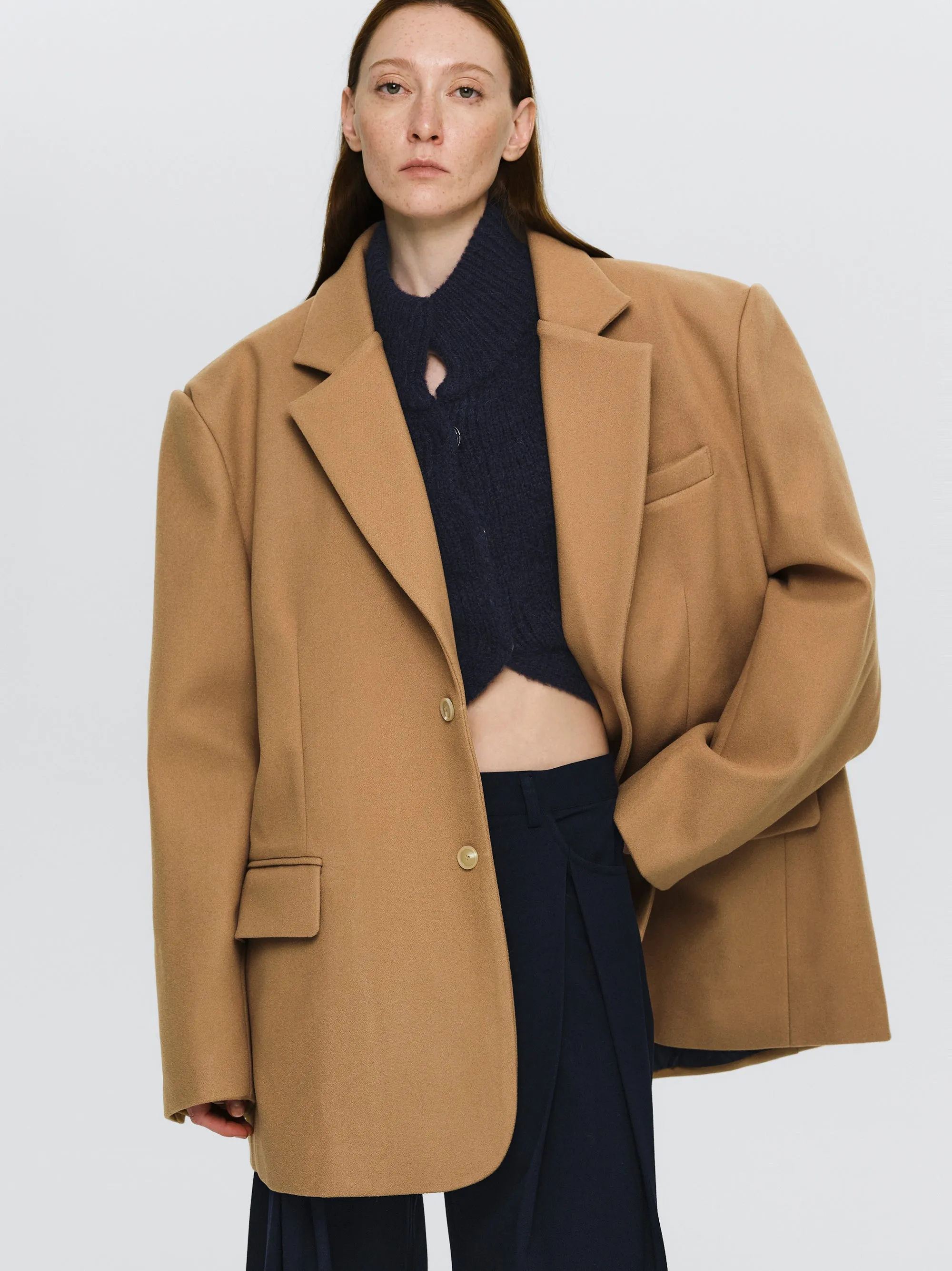 Hayk Oversized Boyfriend Blazer, Camel sold by Source Unknown product image thumbnail 3