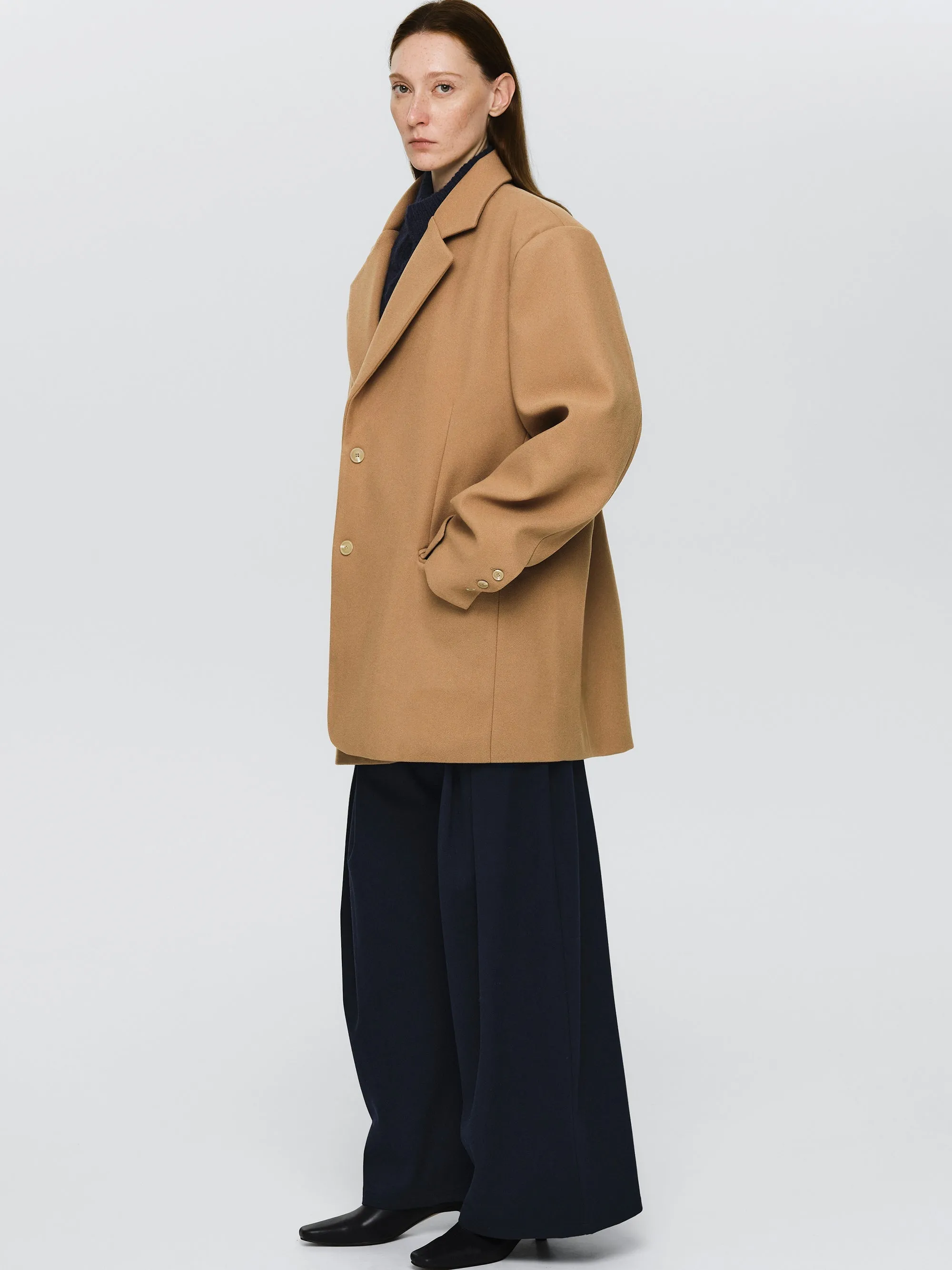 Hayk Oversized Boyfriend Blazer, Camel sold by Source Unknown product image thumbnail 2