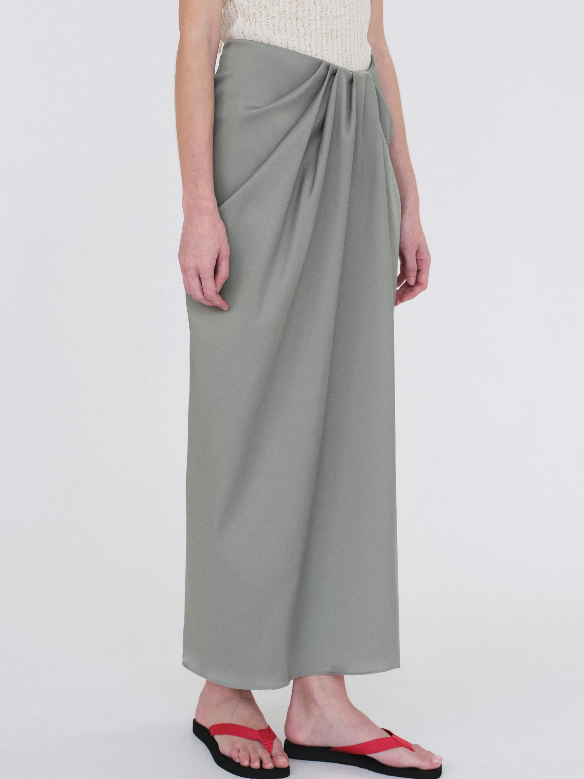 Center-Drape Skirt, Graphite sold by Source Unknown product image thumbnail 2