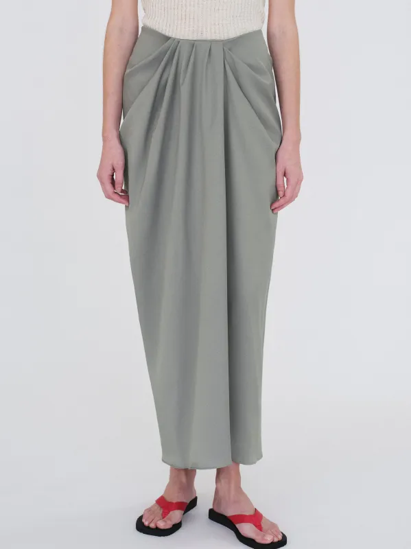 Center-Drape Skirt, Graphite made by Source Unknown