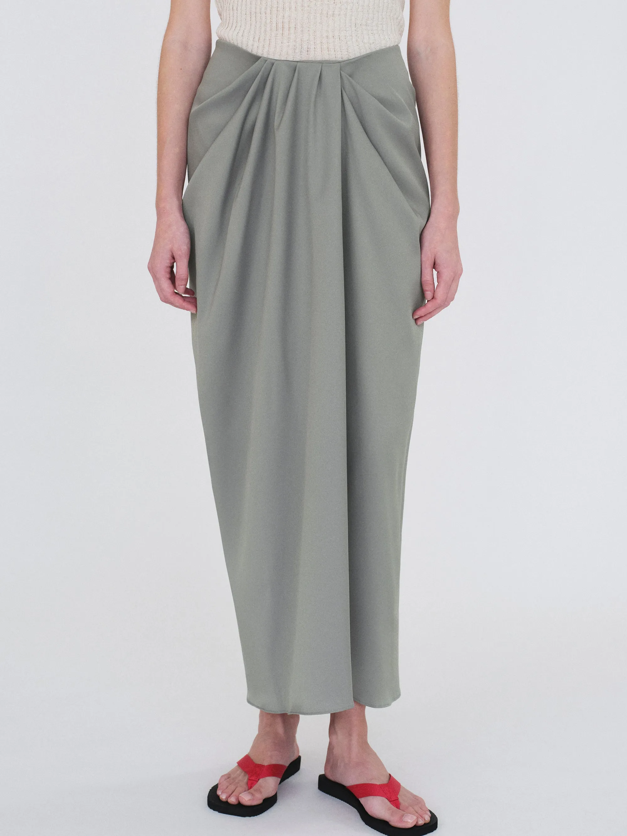 Center-Drape Skirt, Graphite sold by Source Unknown