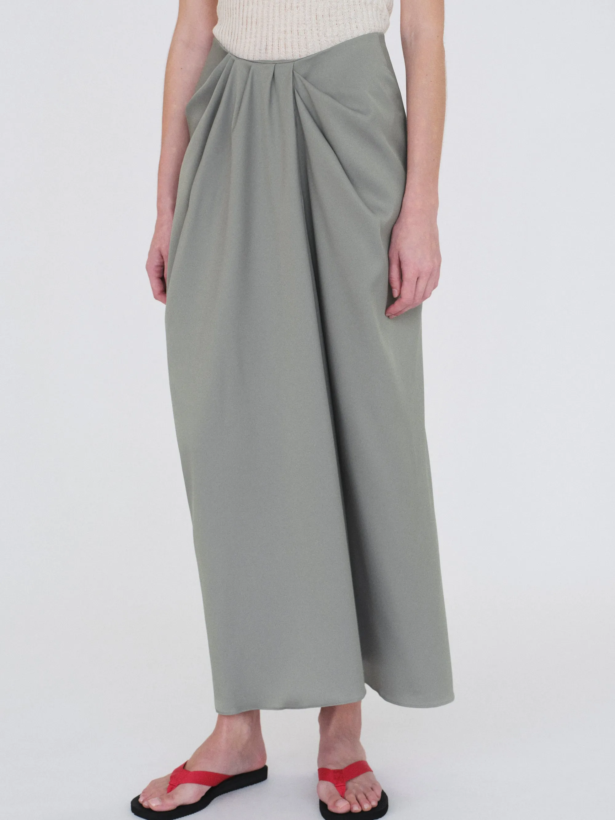 Center-Drape Skirt, Graphite sold by Source Unknown product image thumbnail 5