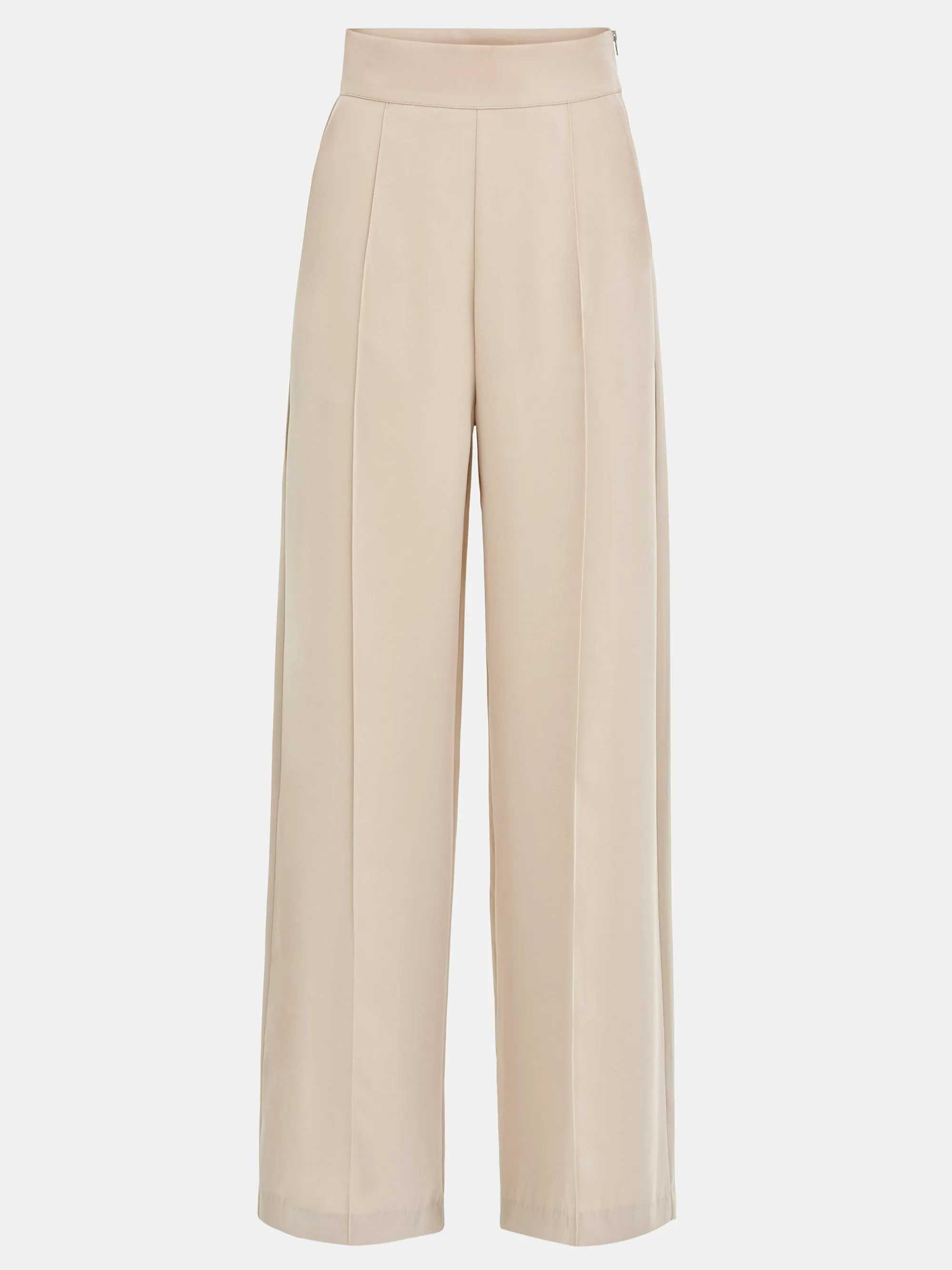 High-Waisted Crepe Pants, Mushroom sold by Source Unknown