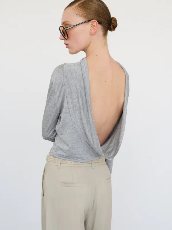 Drop Back Blouse, Grey sold by Source Unknown