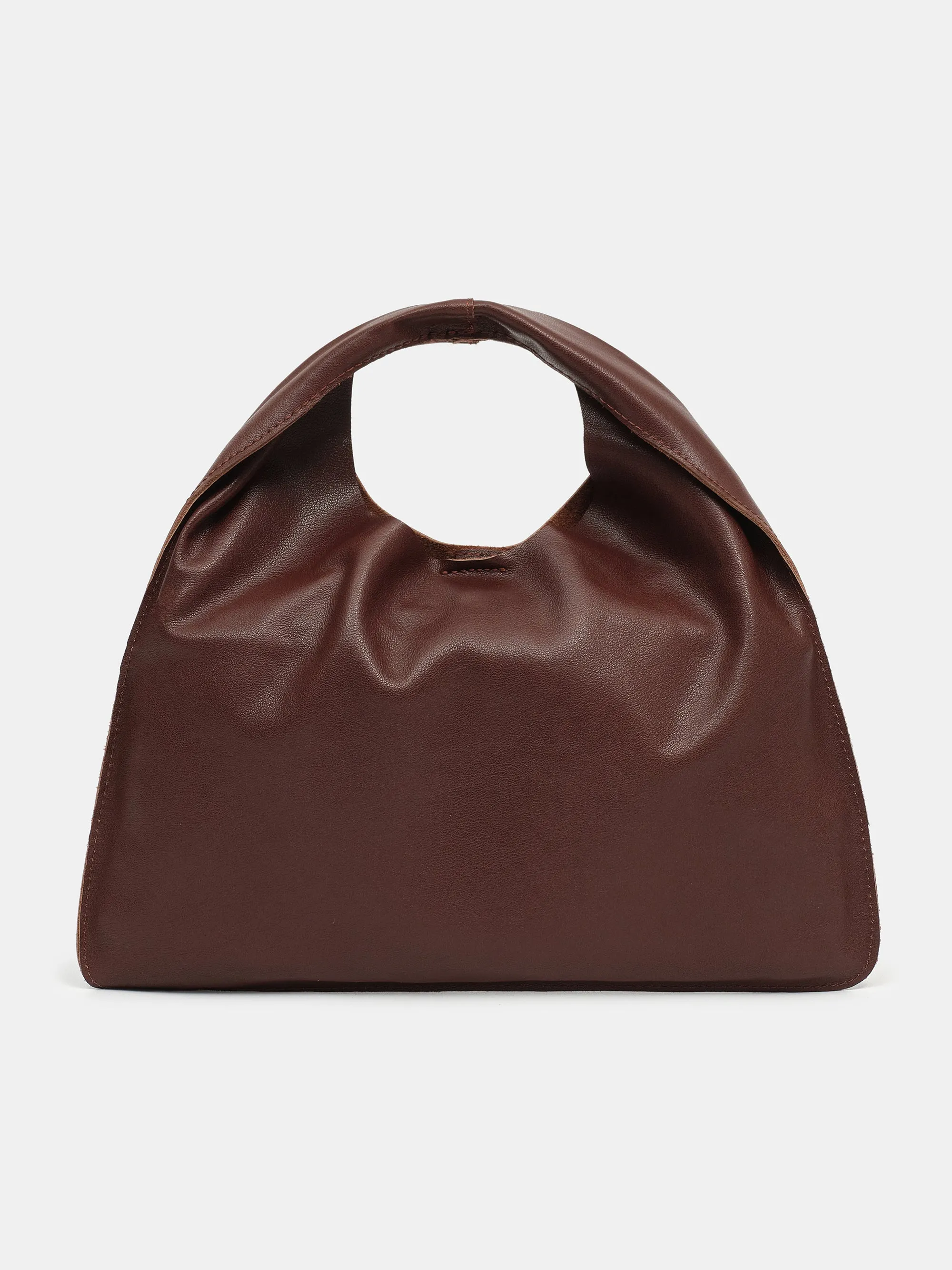 Leather Grab Bag, Brown sold by Source Unknown product image thumbnail 4